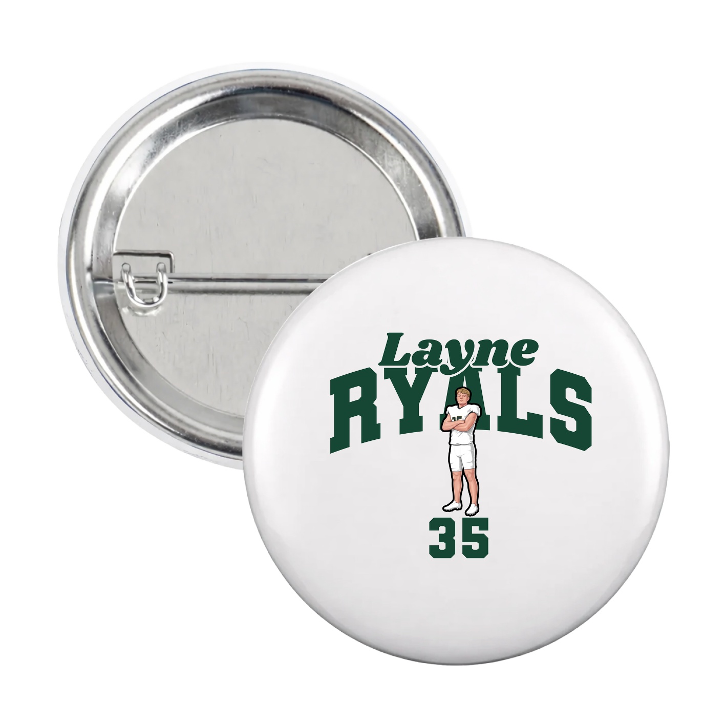 Game Day Button — Signature Arch in White