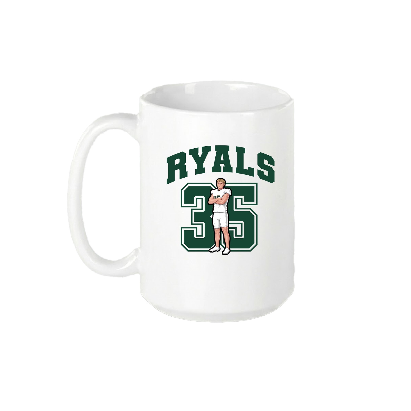 15oz Coffee Mug — Number in White