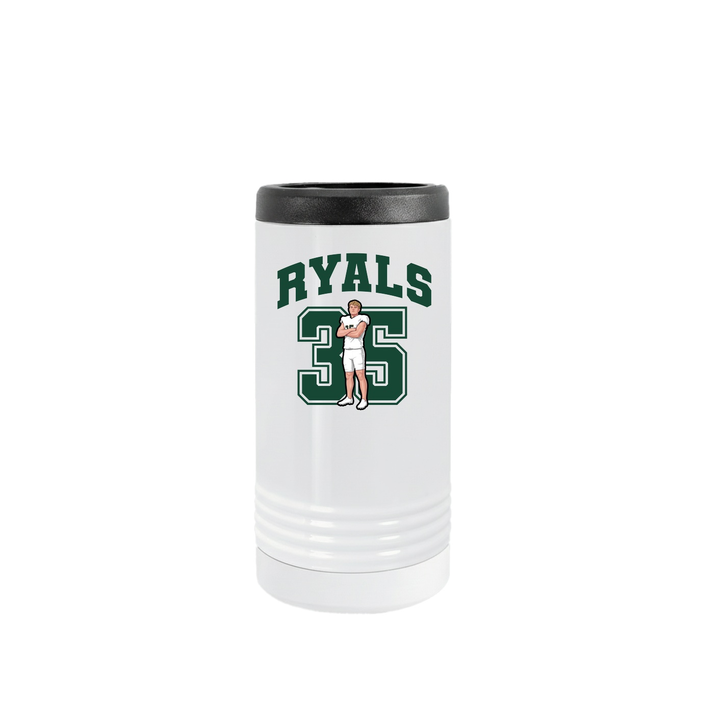 Slim Beverage Holder — Number in White
