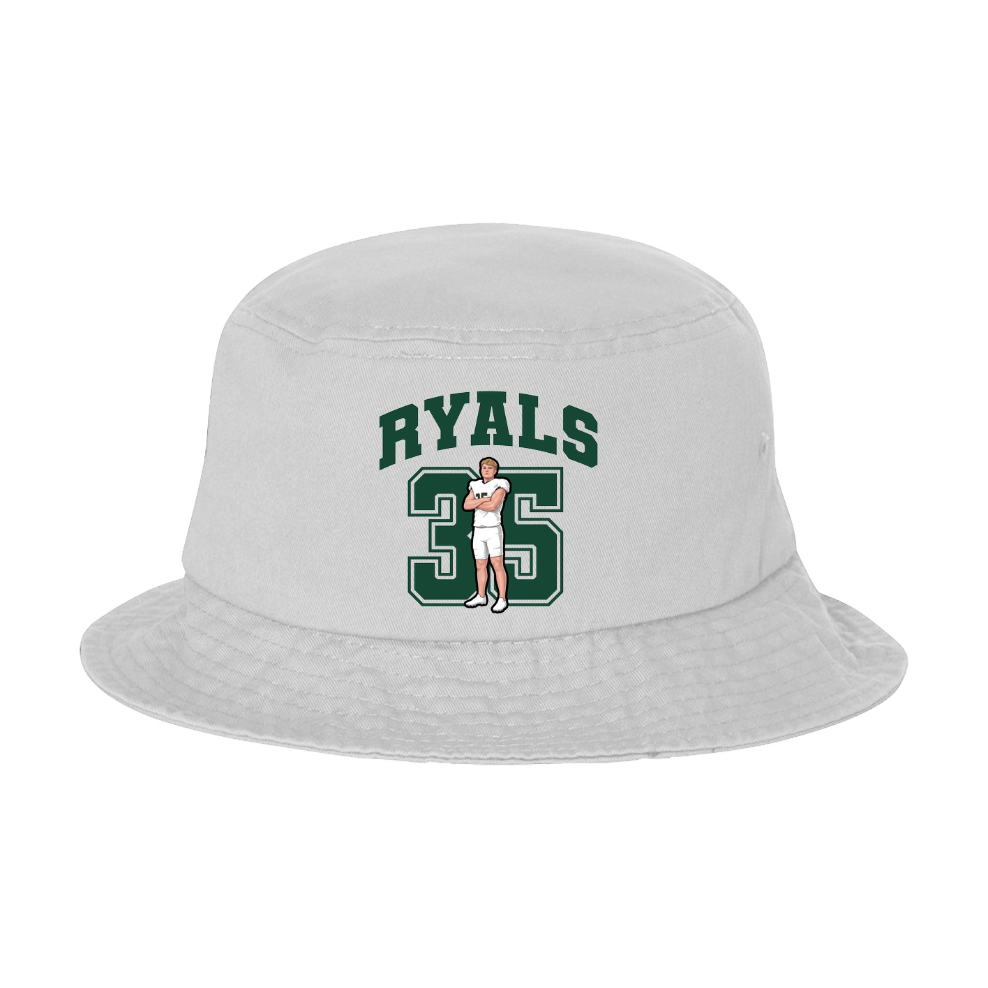 Bucket Cap — Number in White