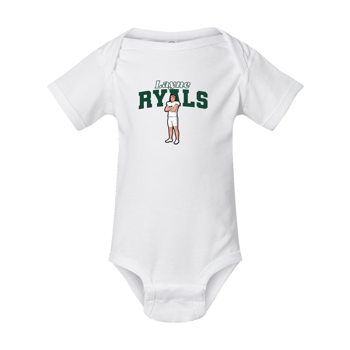 Baby Onesie — Name Arch in White