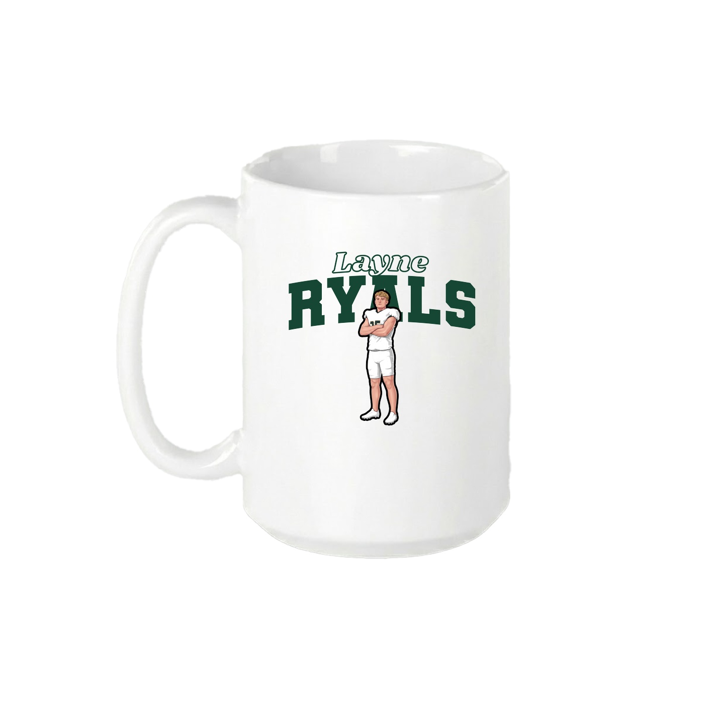 15oz Coffee Mug — Name Arch in White