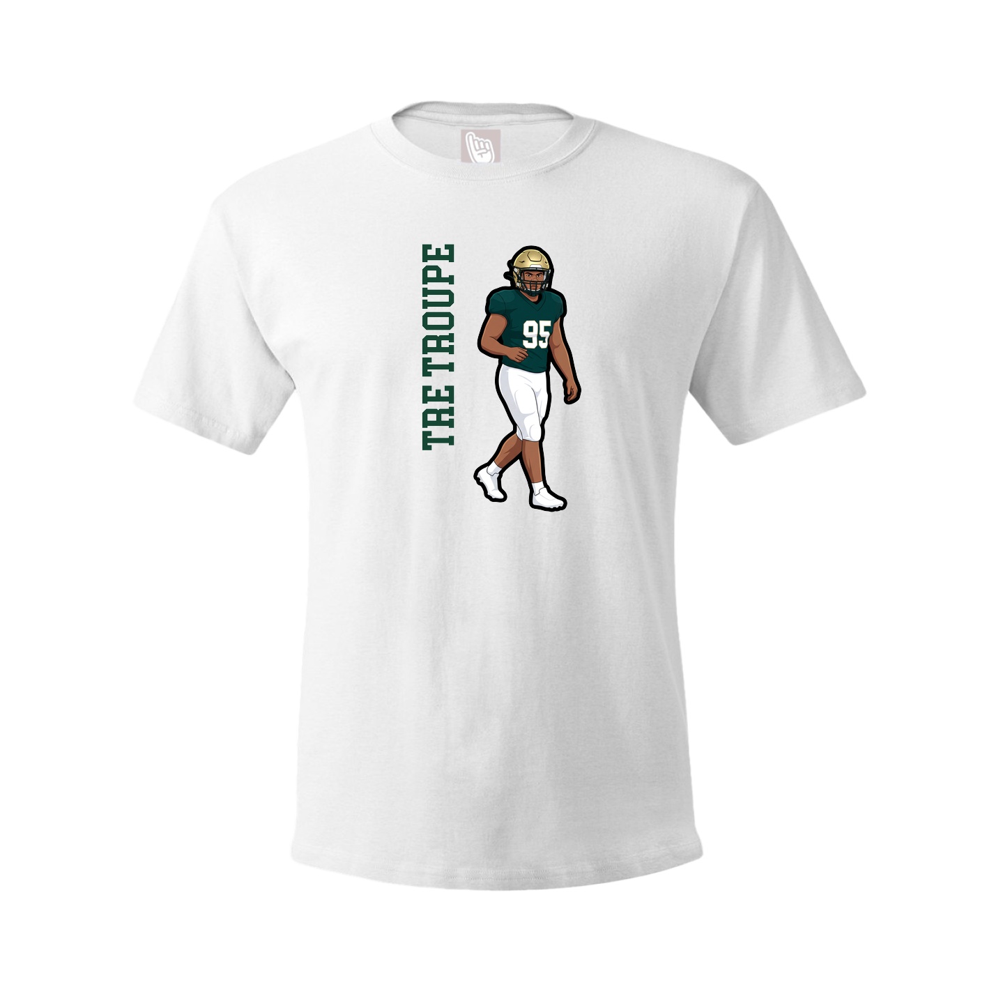 Tee — Name Vertical in White