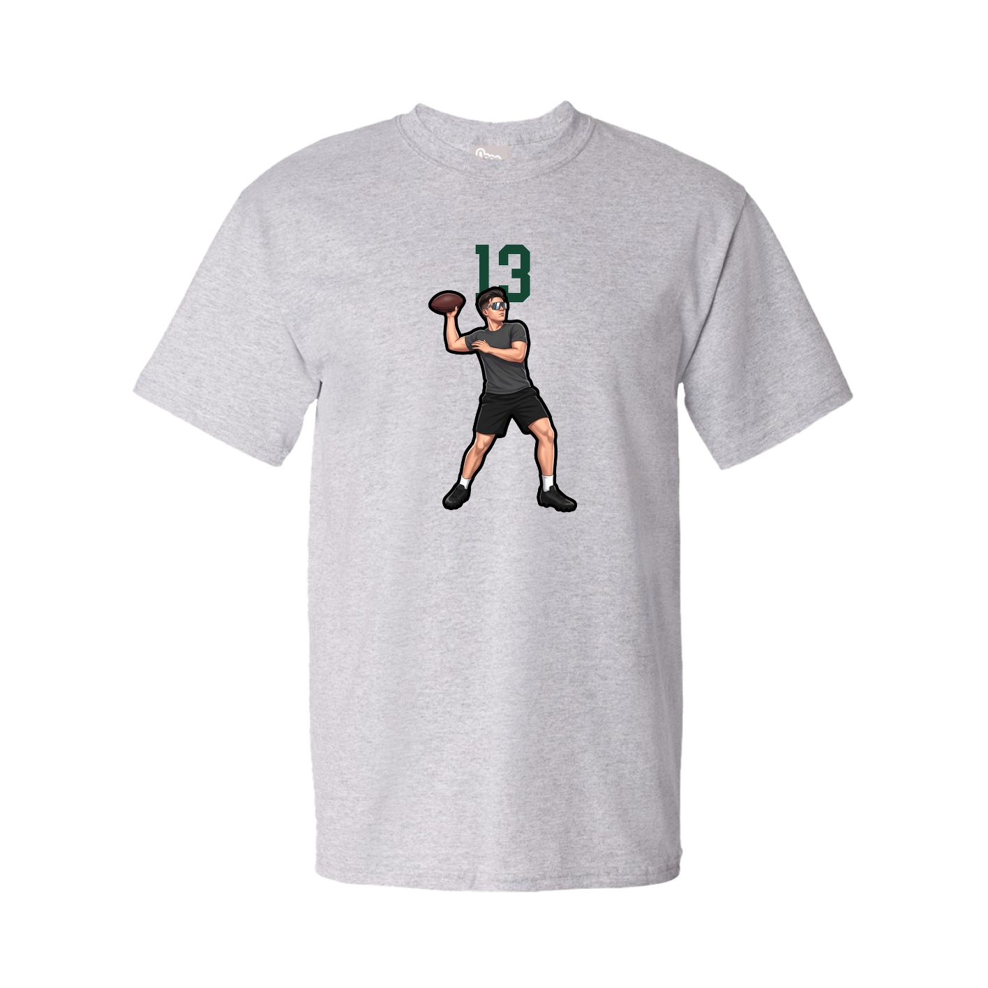 Youth Tee — Number Top in Grey