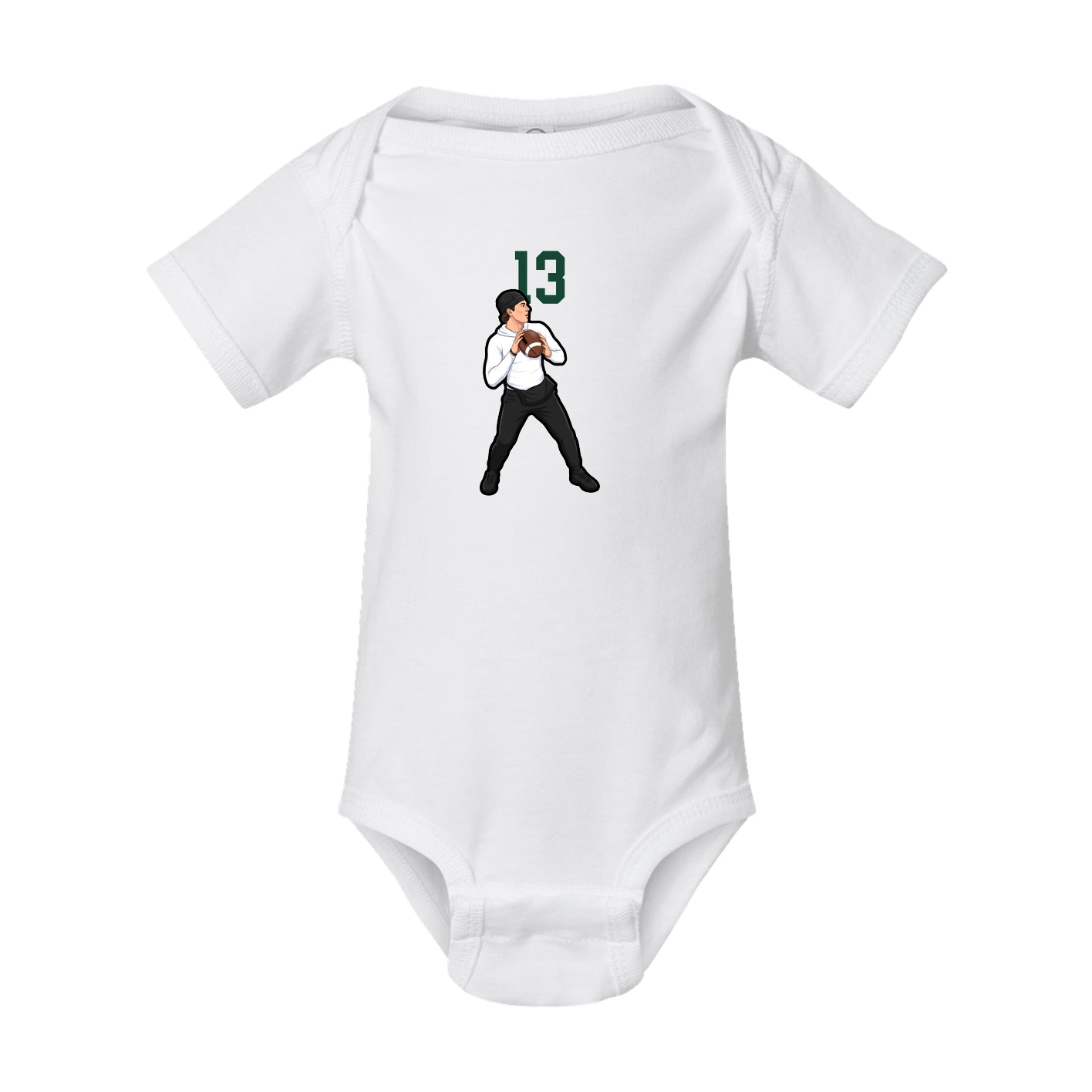 Baby Onesie — Number Top in White