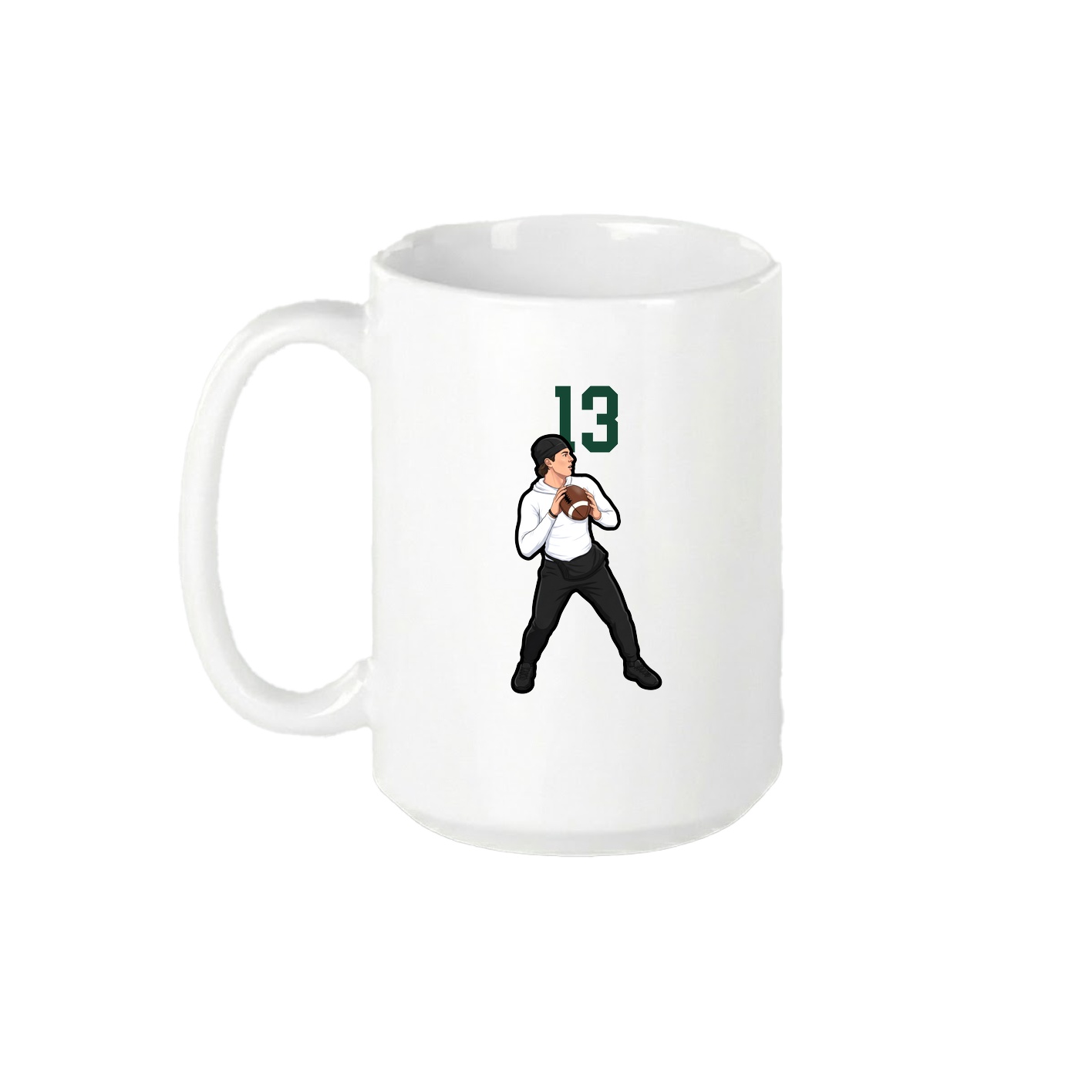 15oz Coffee Mug — Number Top in White
