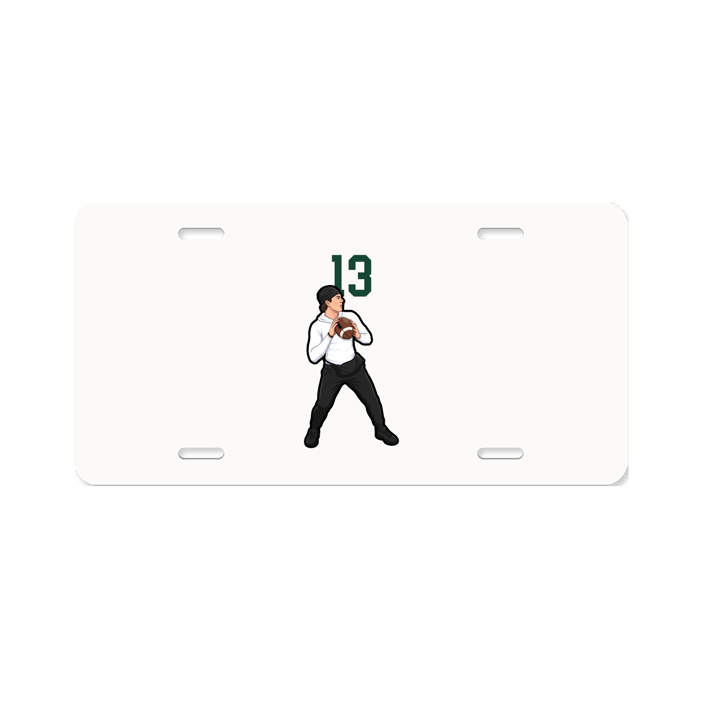 License Plate — Number Top in Classic