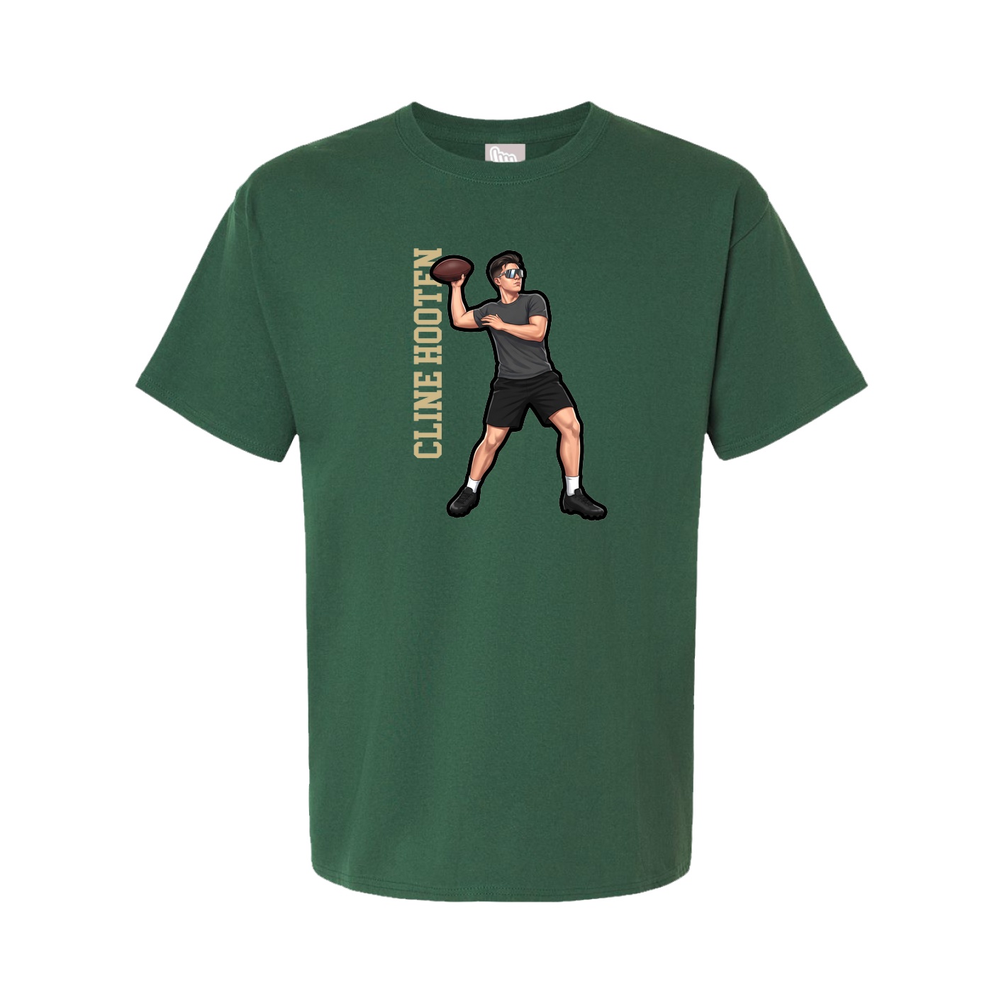 Youth Tee — Name Vertical in Green
