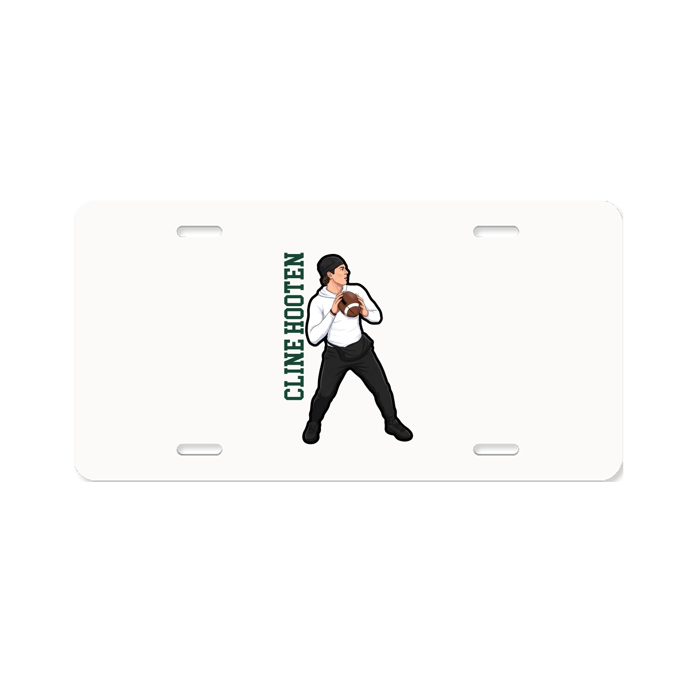 License Plate — Name Vertical in Classic
