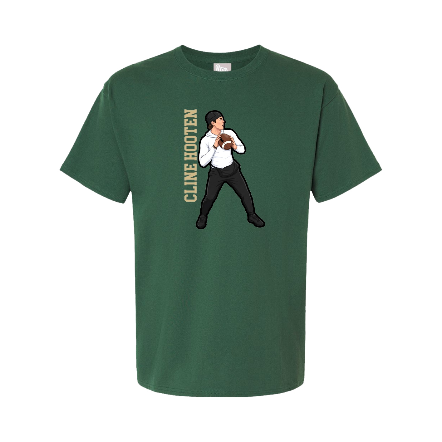 Youth Tee — Name Vertical in Green