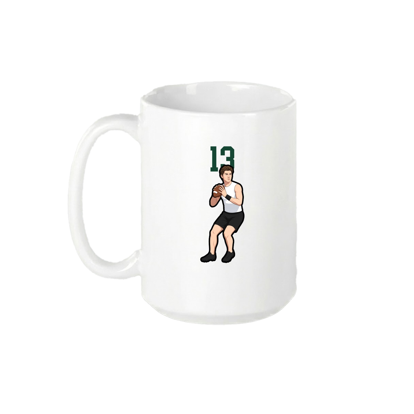 15oz Coffee Mug — Number Top in White