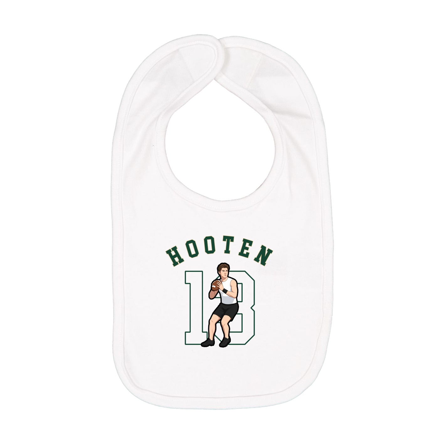 Infant Bib — Shirsey Arch in White