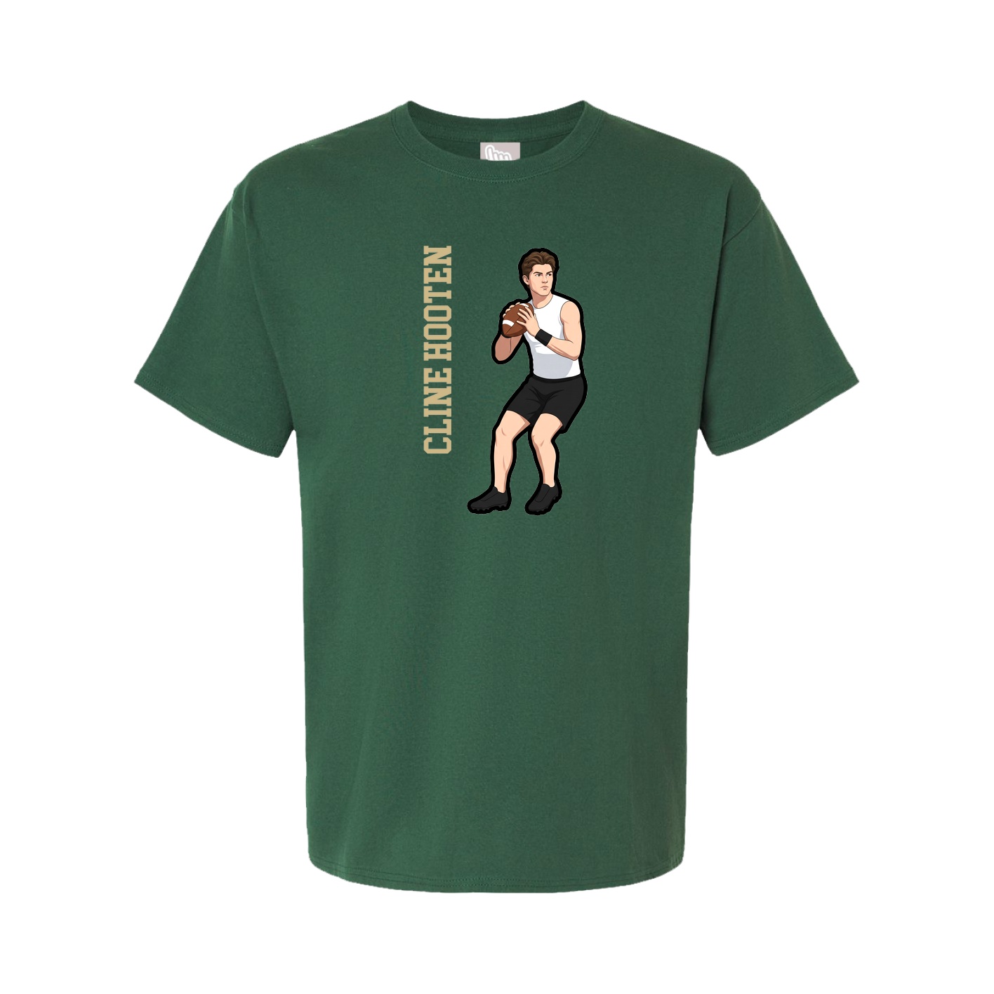 Tee — Name Vertical in Green