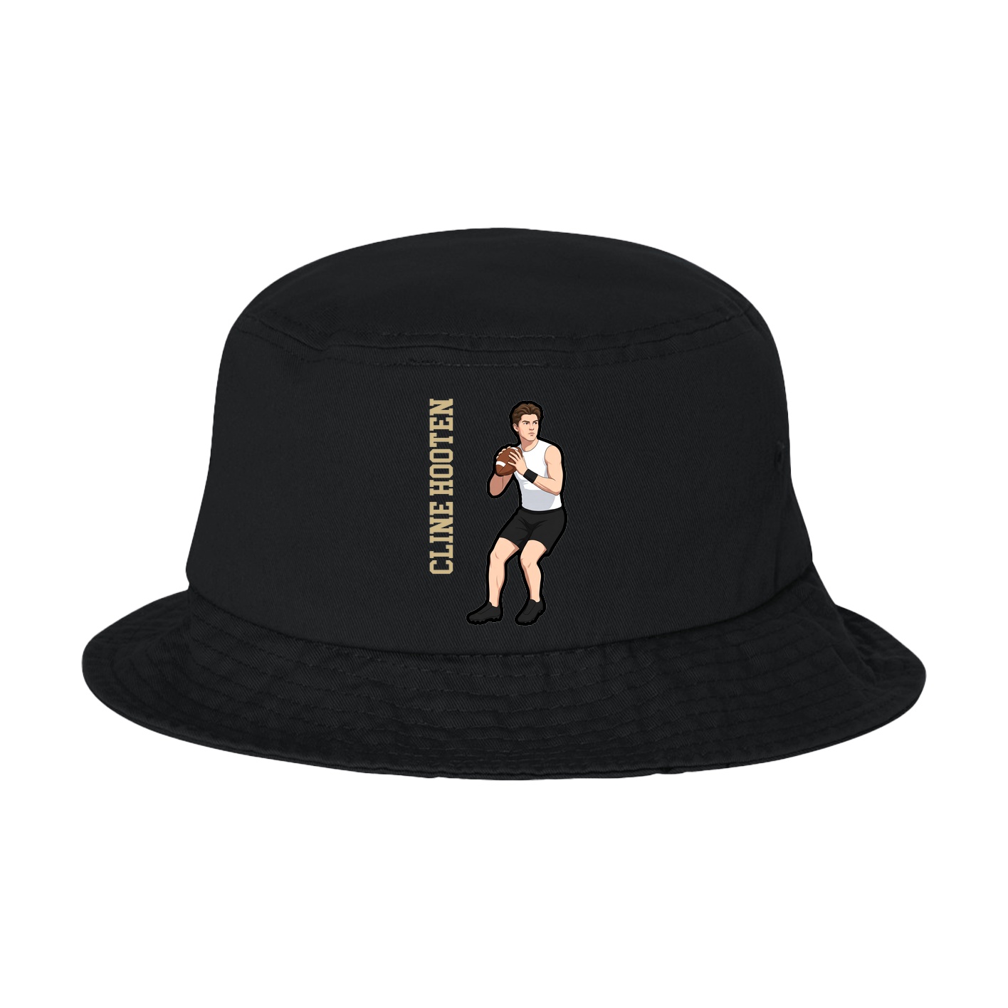 Bucket Cap — Name Vertical in Black