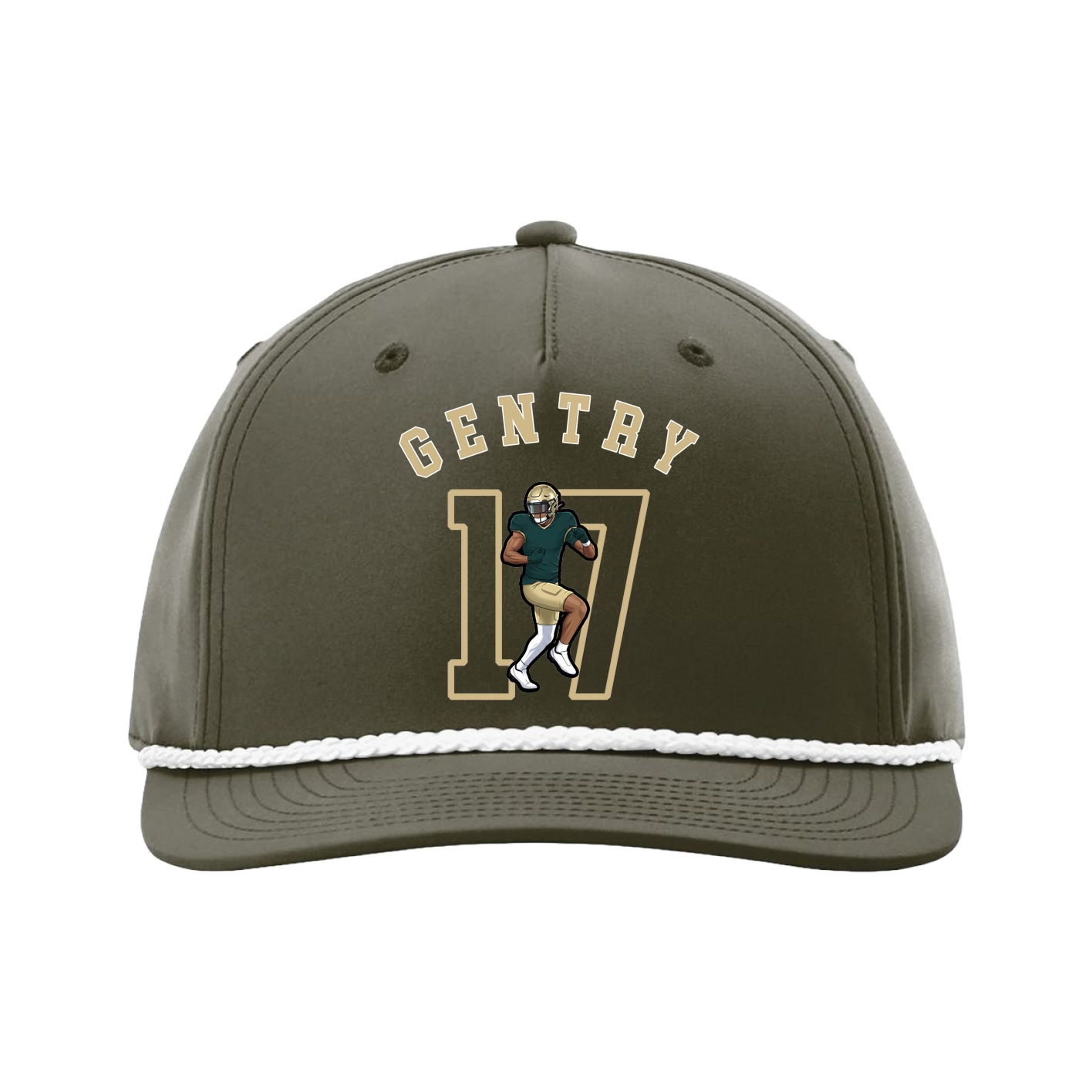 Five-Panel Classic Rope Cap — Shirsey Arch in Green