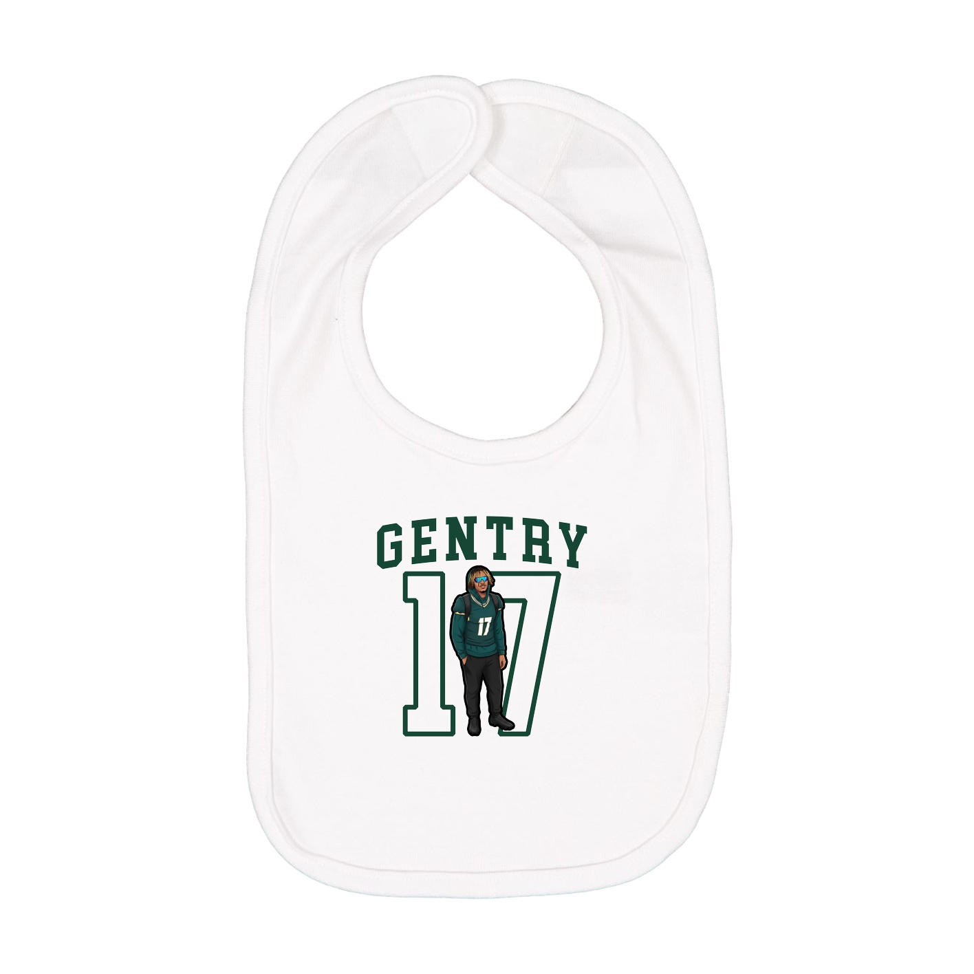 Infant Bib — Shirsey in White