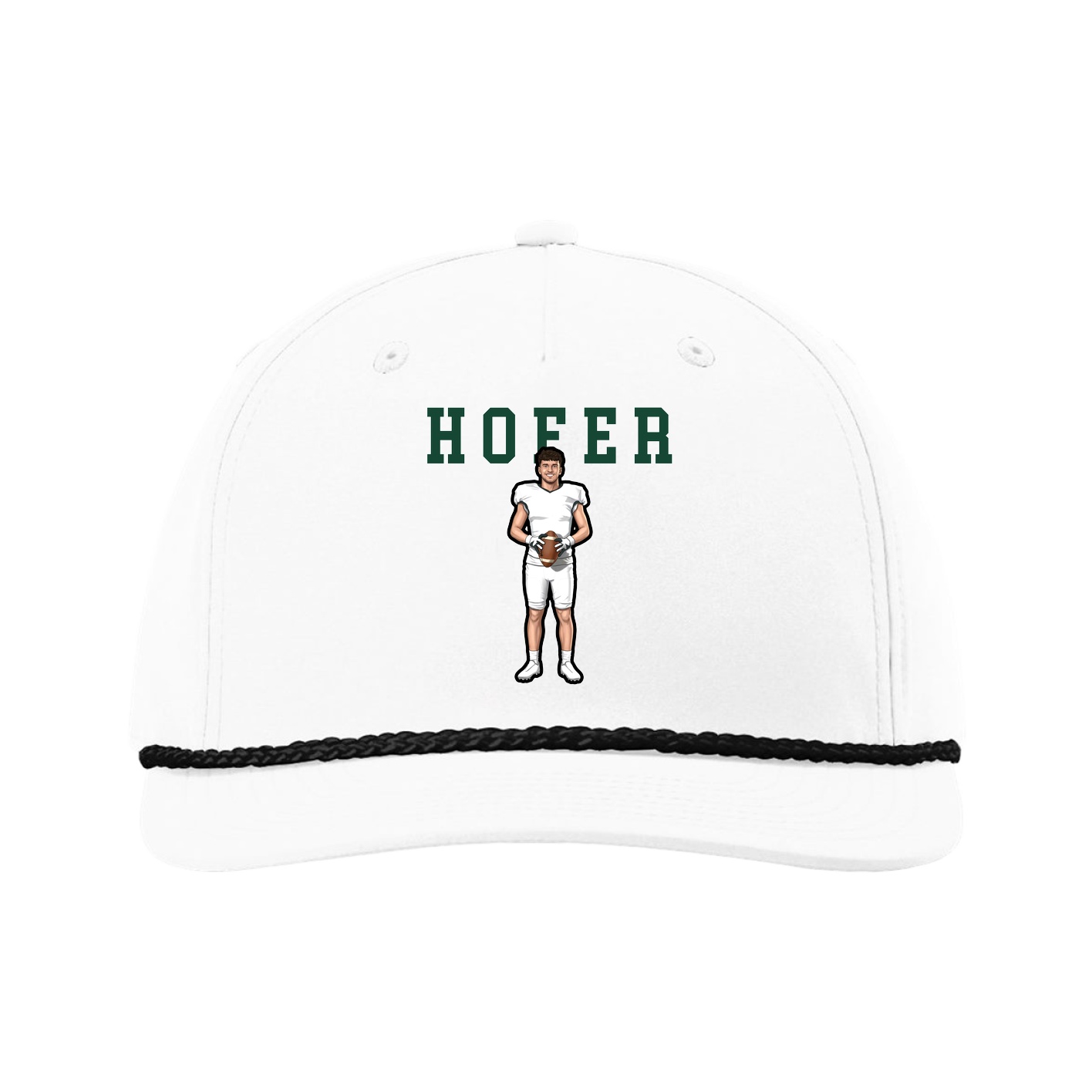 Five-Panel Classic Rope Cap — Shirsey in White