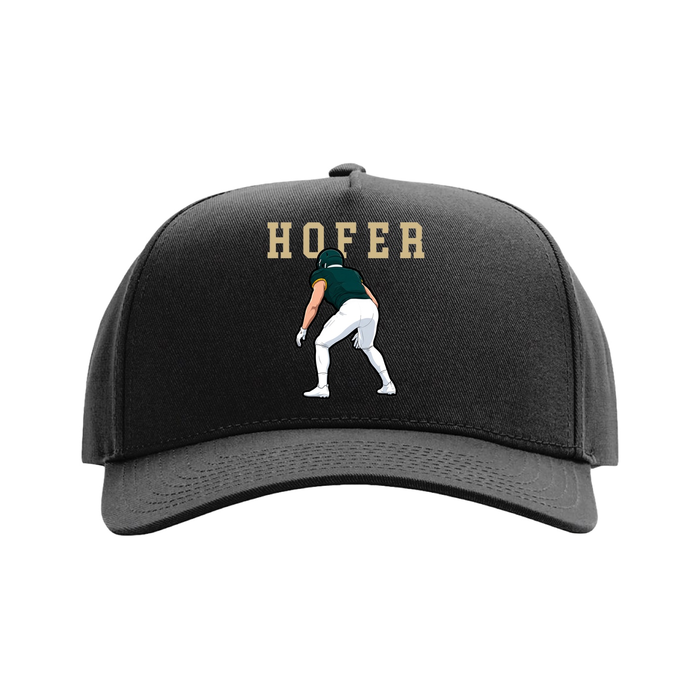 Full Fabric Five-Panel Champ Cap — Shirsey in Black