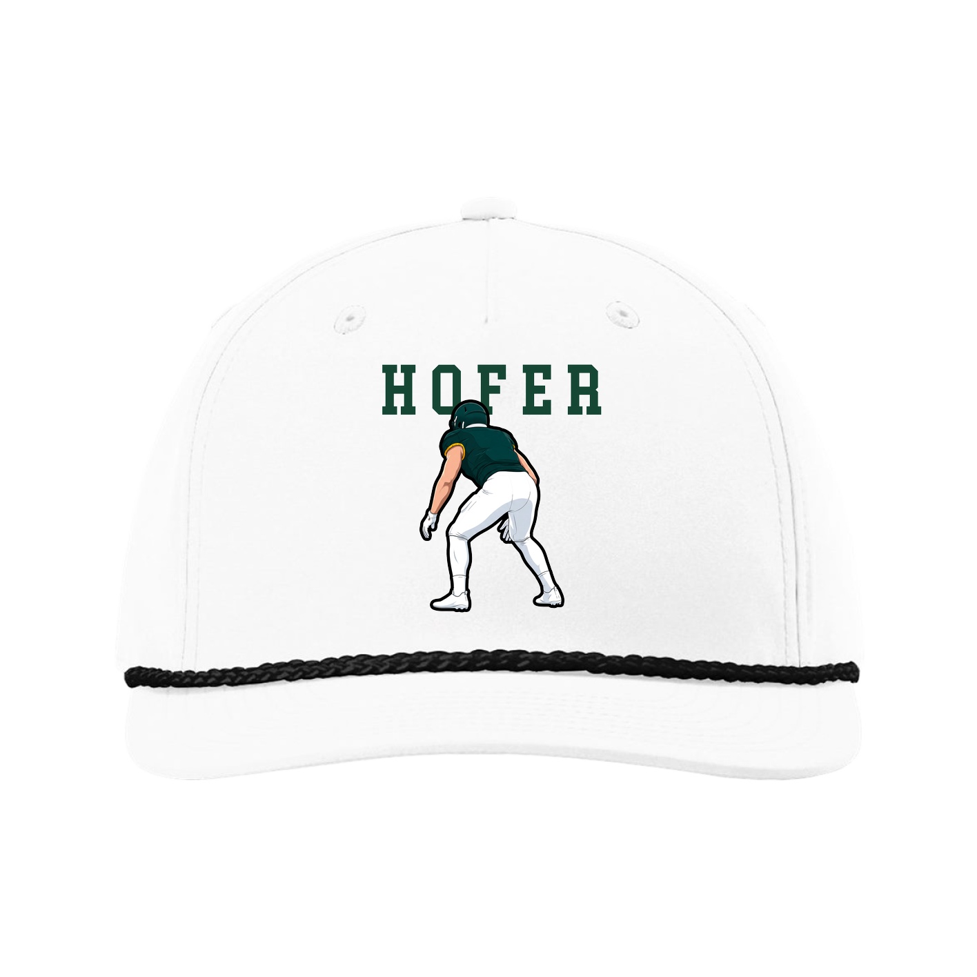 Five-Panel Classic Rope Cap — Shirsey in White