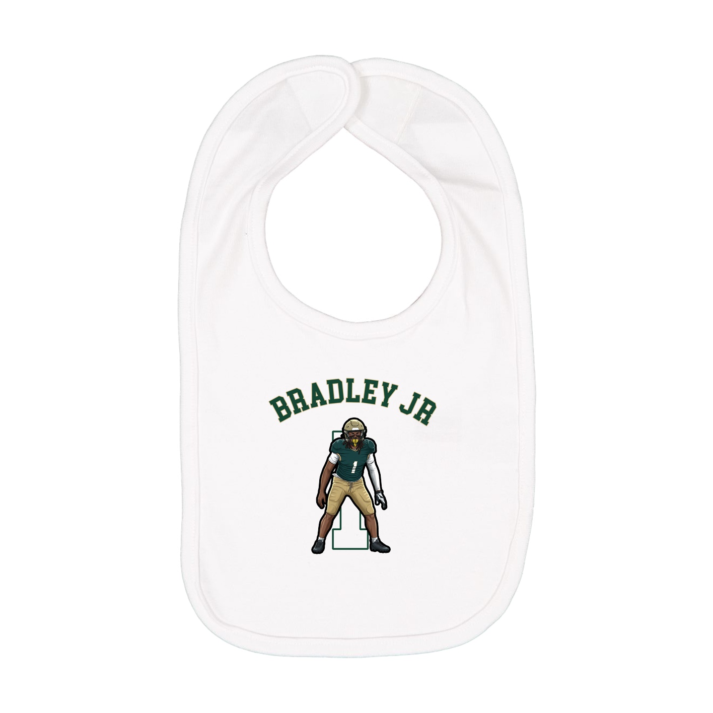 Infant Bib — Shirsey Arch in White