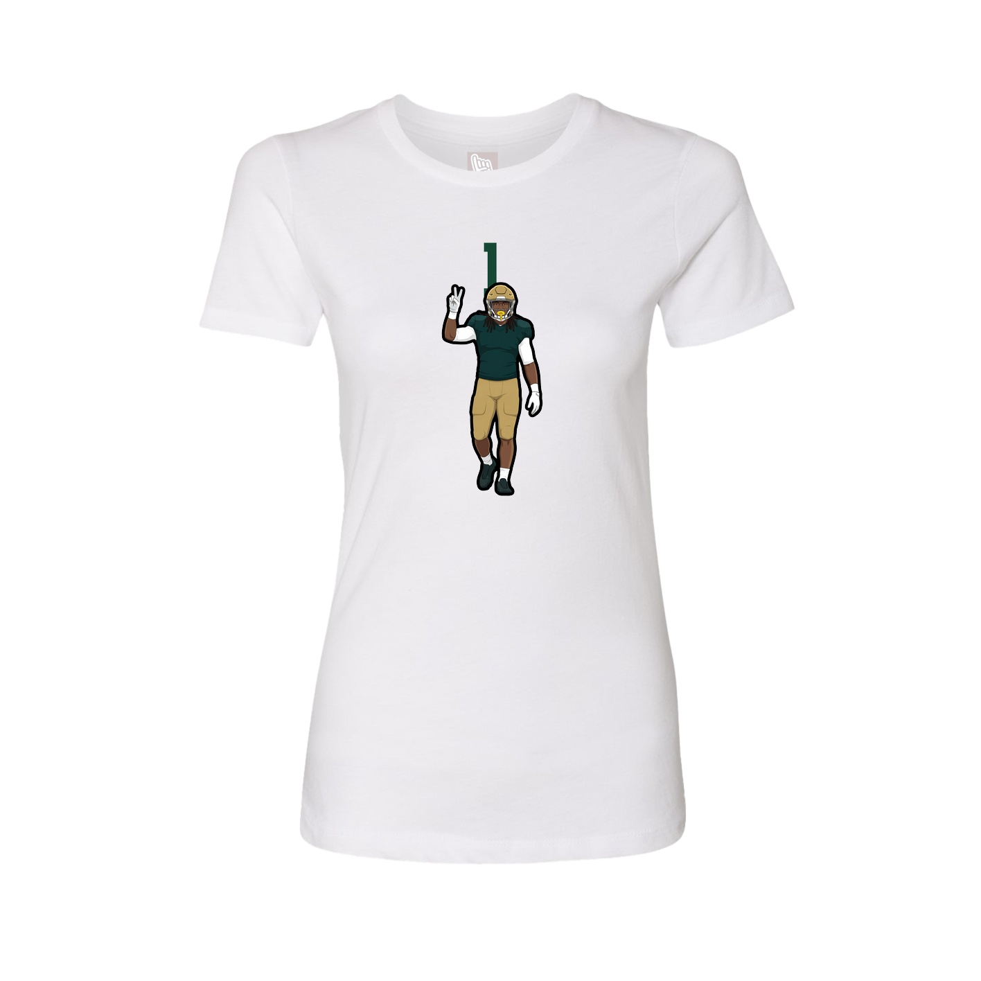 Womens Tee — Number Top in White