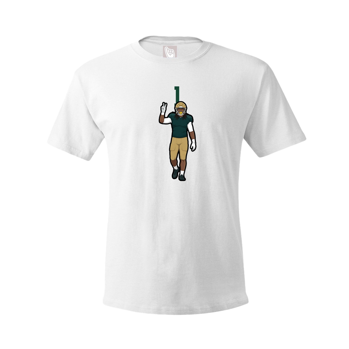 Youth Tee — Number Top in White