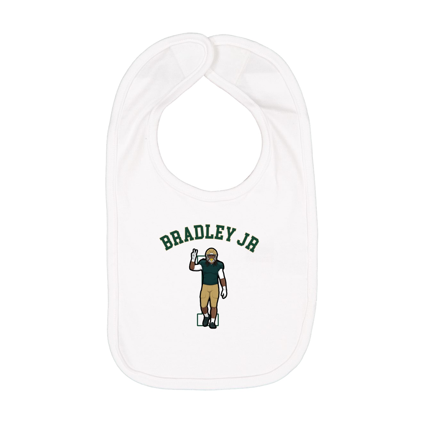 Infant Bib — Shirsey Arch in White