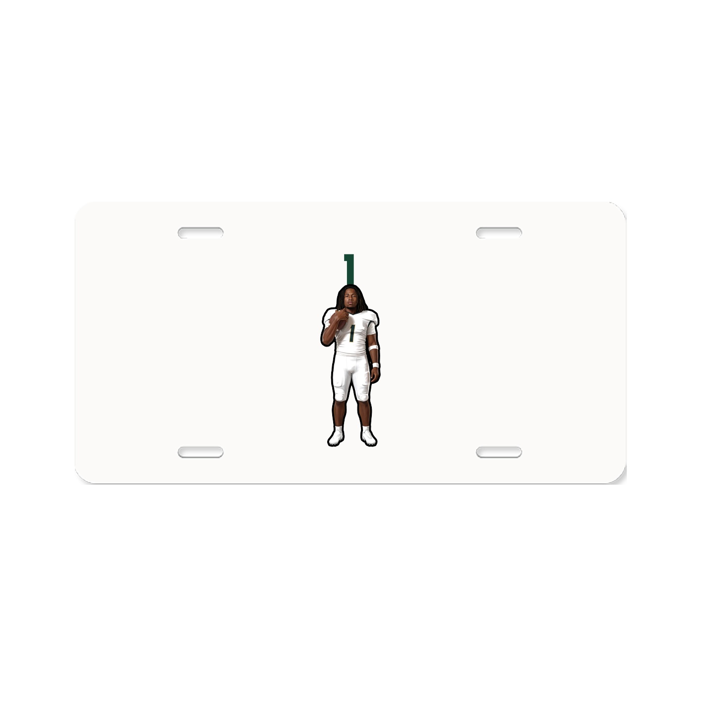 License Plate — Number Top in Classic
