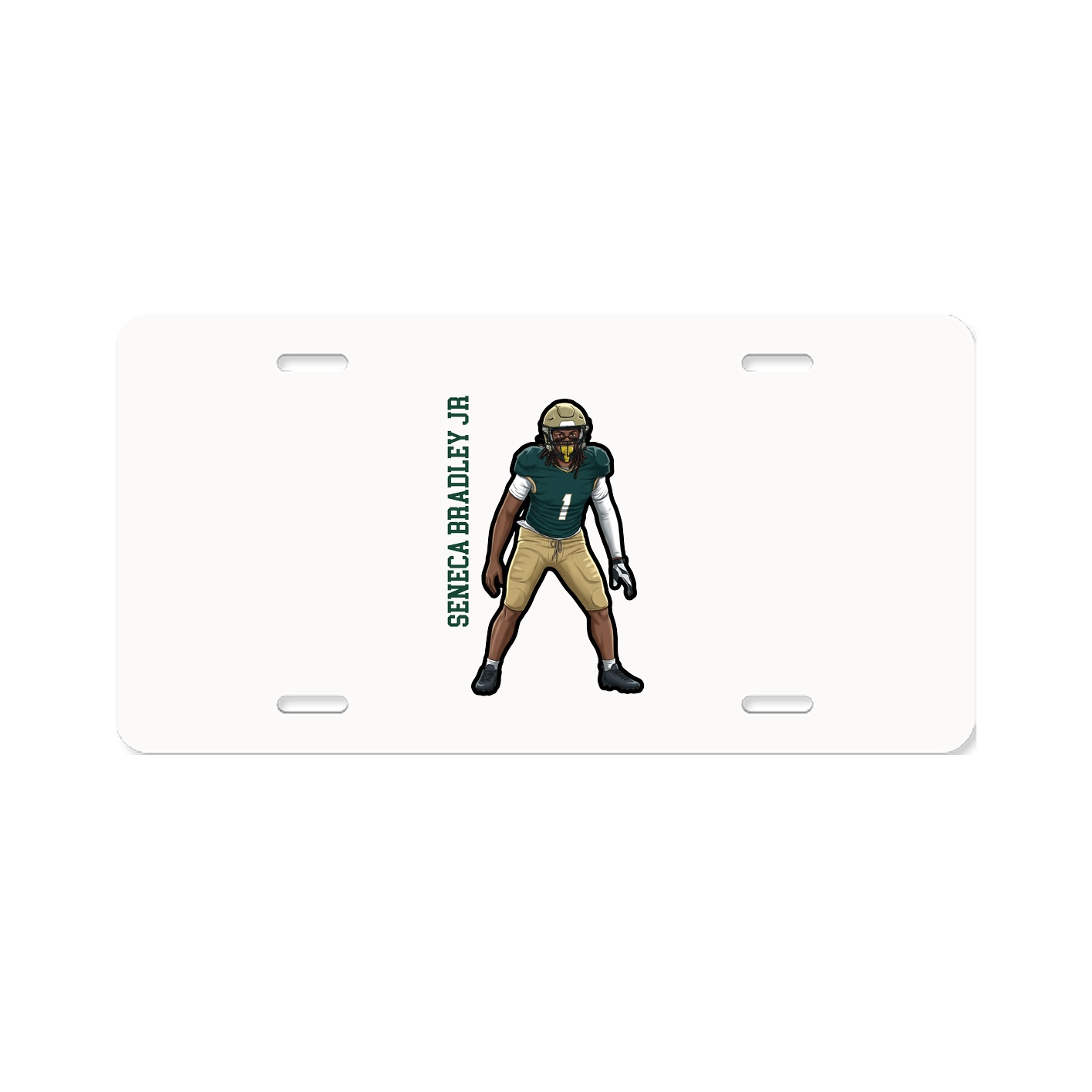 License Plate — Name Vertical in Classic