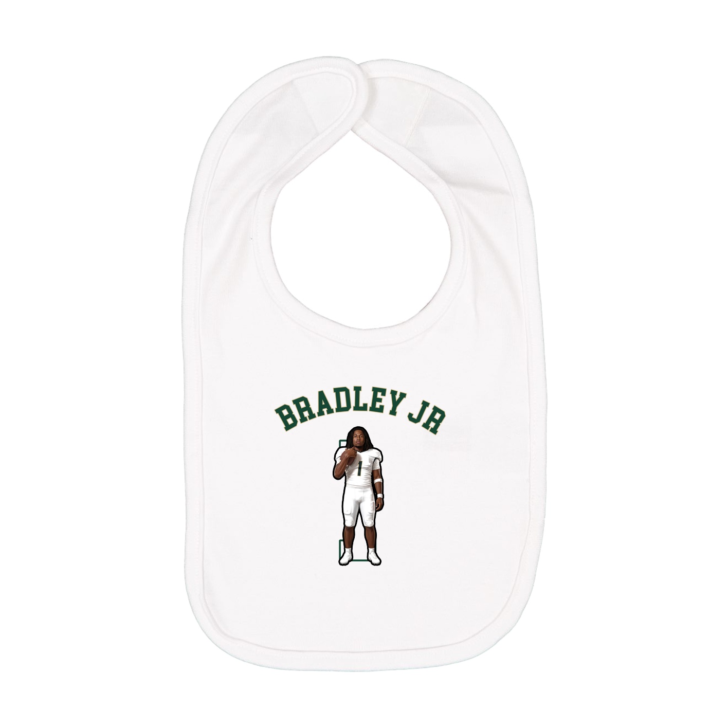 Infant Bib — Shirsey Arch in White