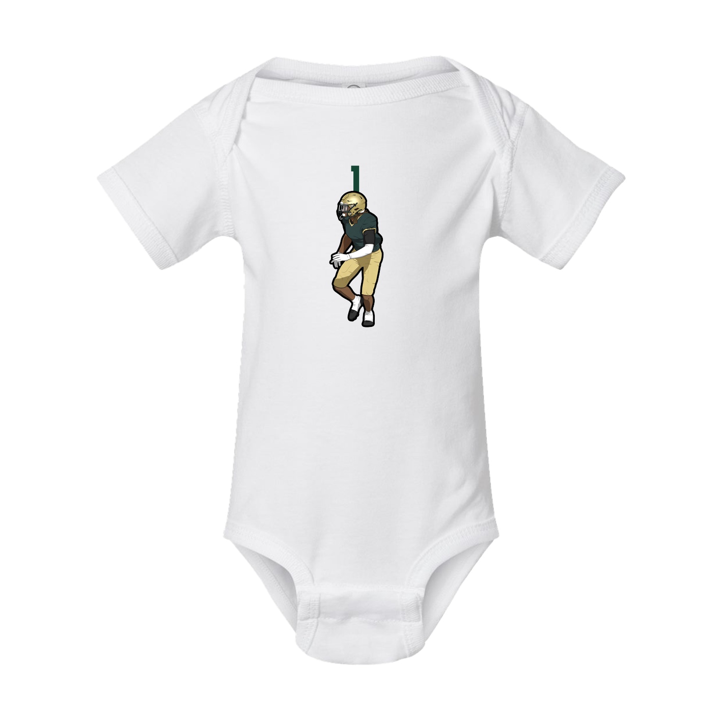 Baby Onesie — Number Top in White