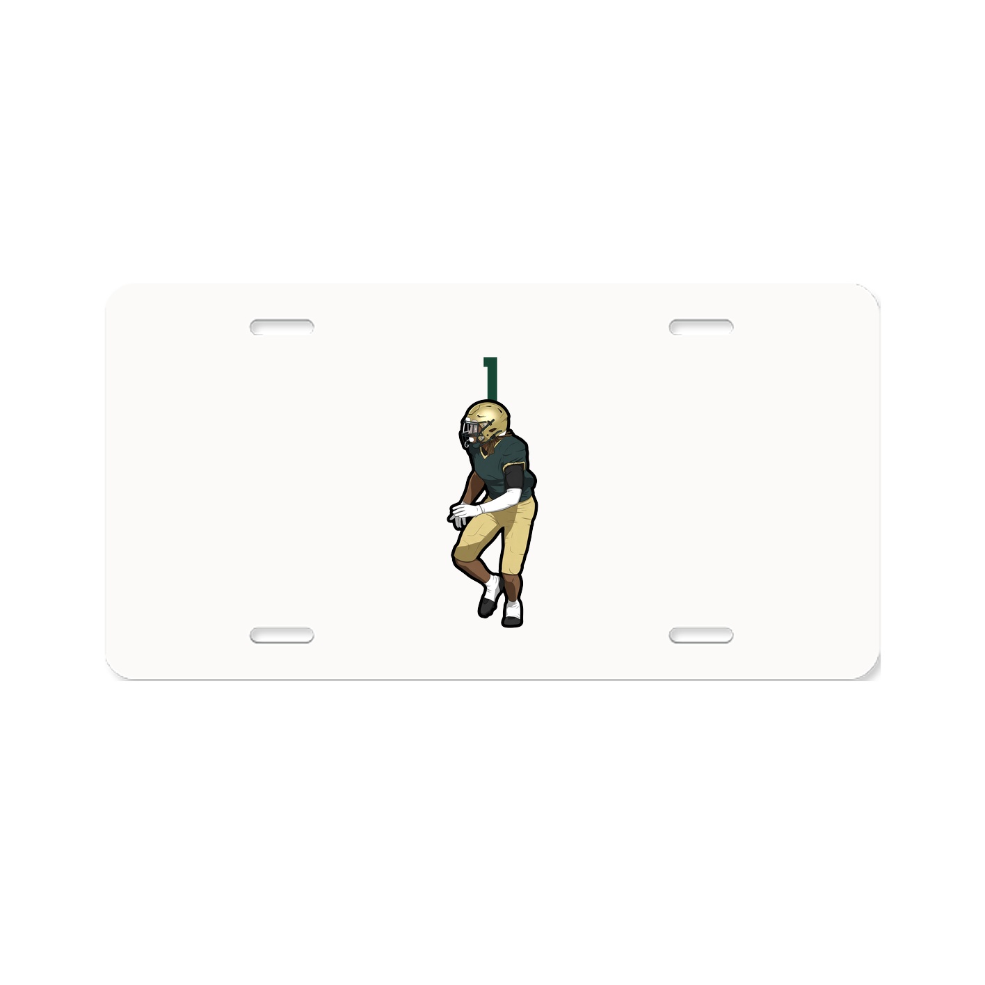License Plate — Number Top in Classic