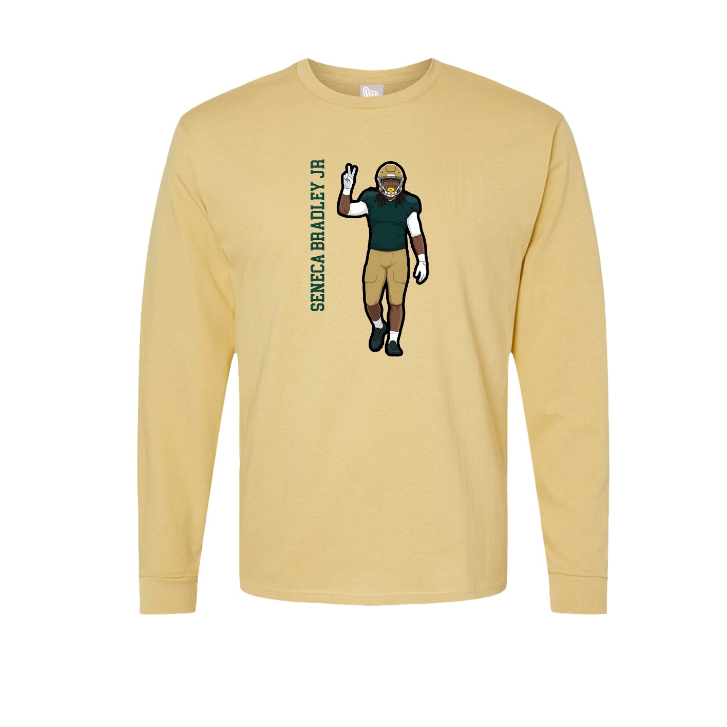 Long Sleeve Tee — Name Vertical in Vegas Gold