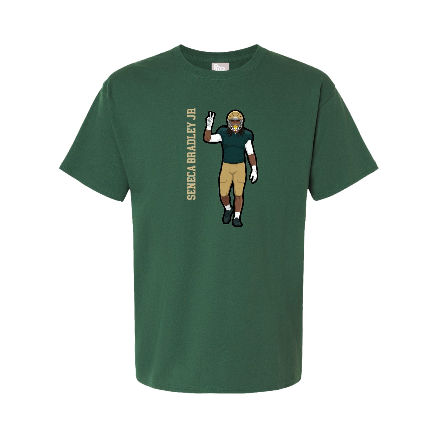 Youth Tee — Name Vertical in Green
