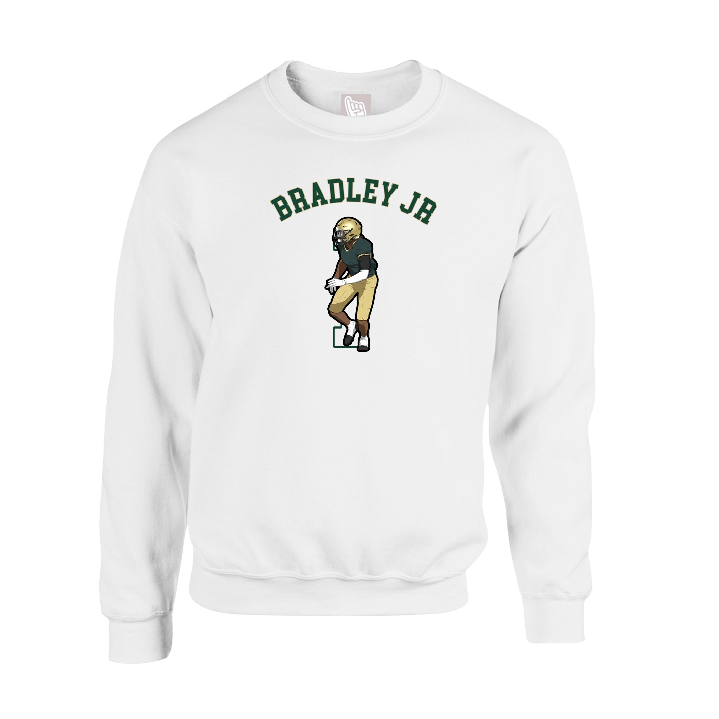 Fleece Crew — Shirsey Arch in White