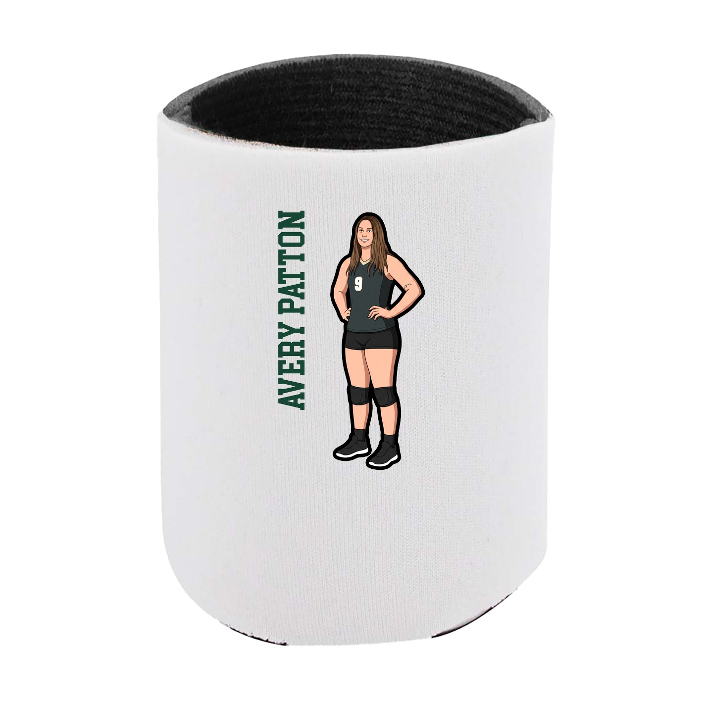Can Holder — Name Vertical in White