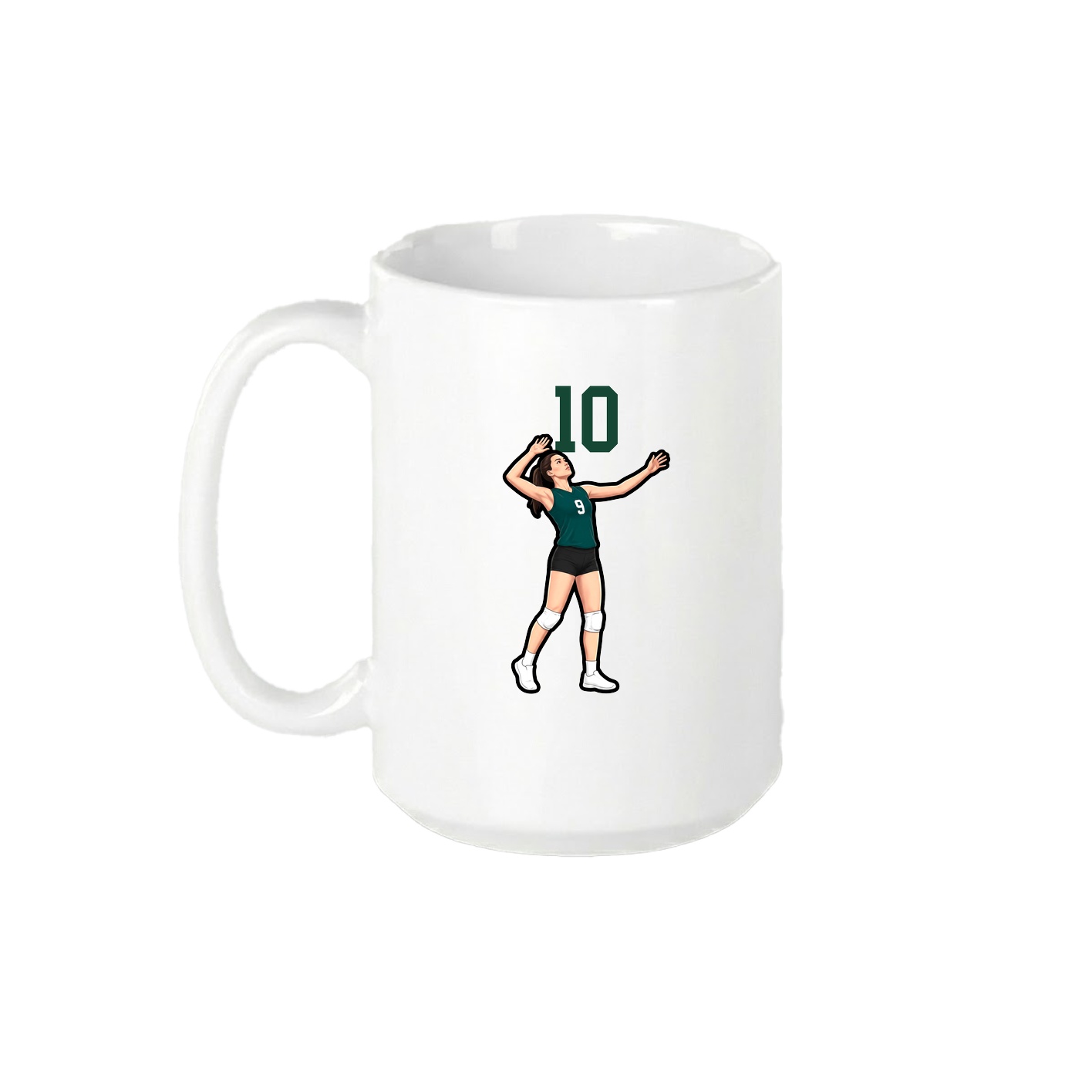 15oz Coffee Mug — Number Top in White