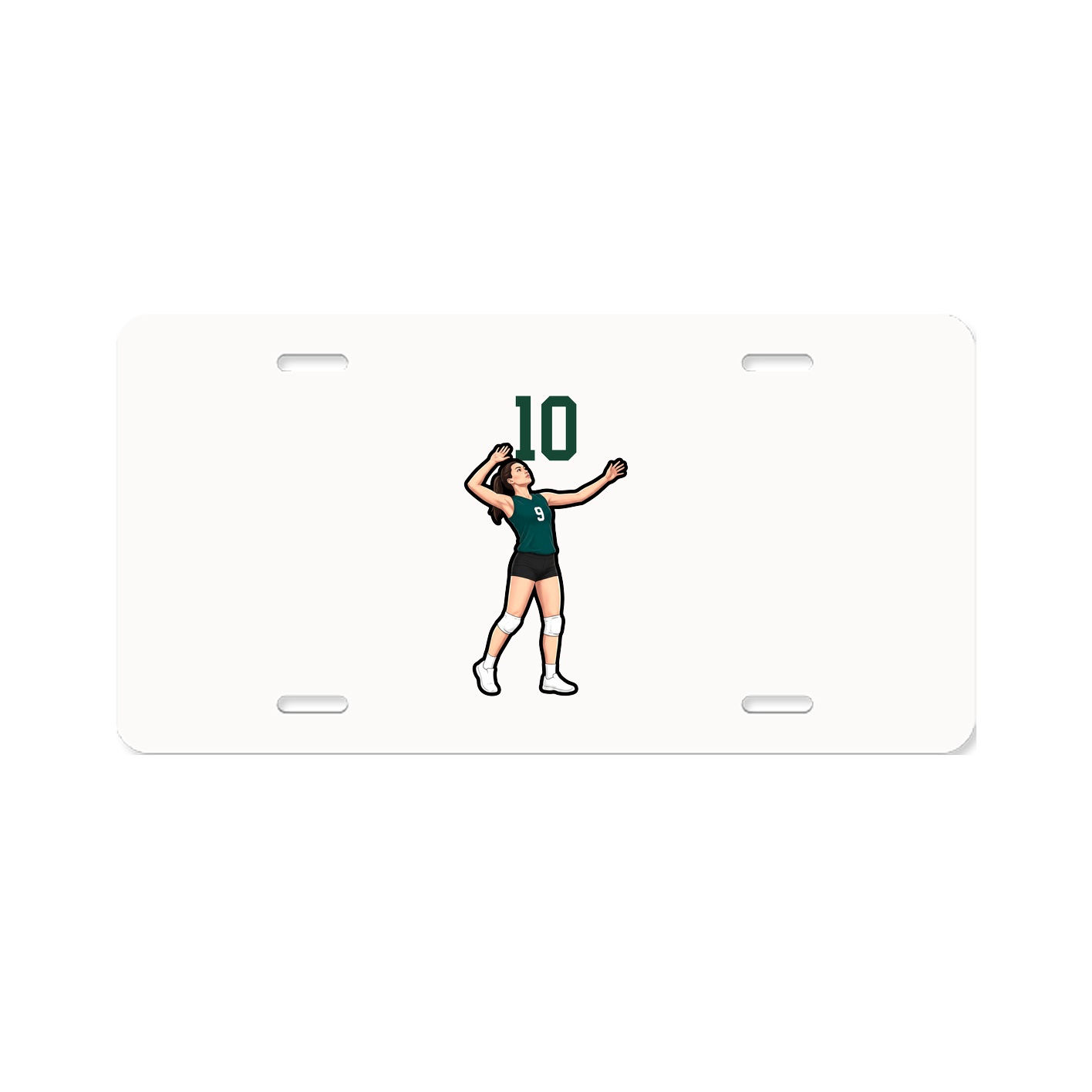 License Plate — Number Top in Classic