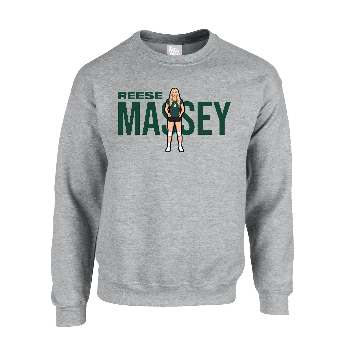 Fleece Crew — Player Name in Grey