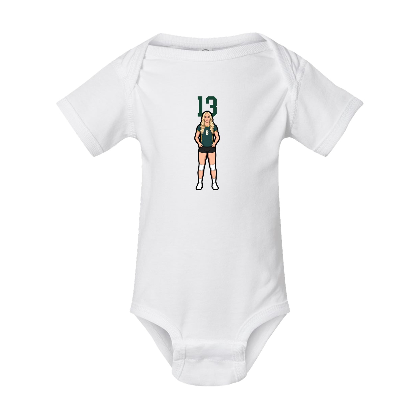 Baby Onesie — Number Top in White