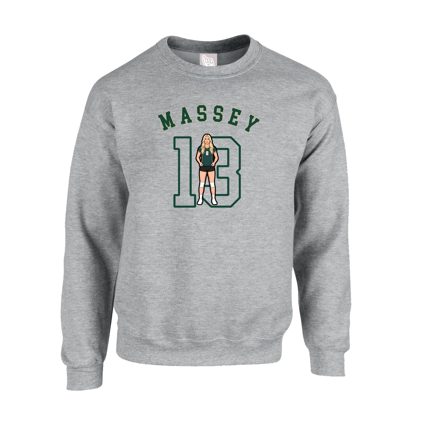 Fleece Crew — Shirsey Arch in Grey