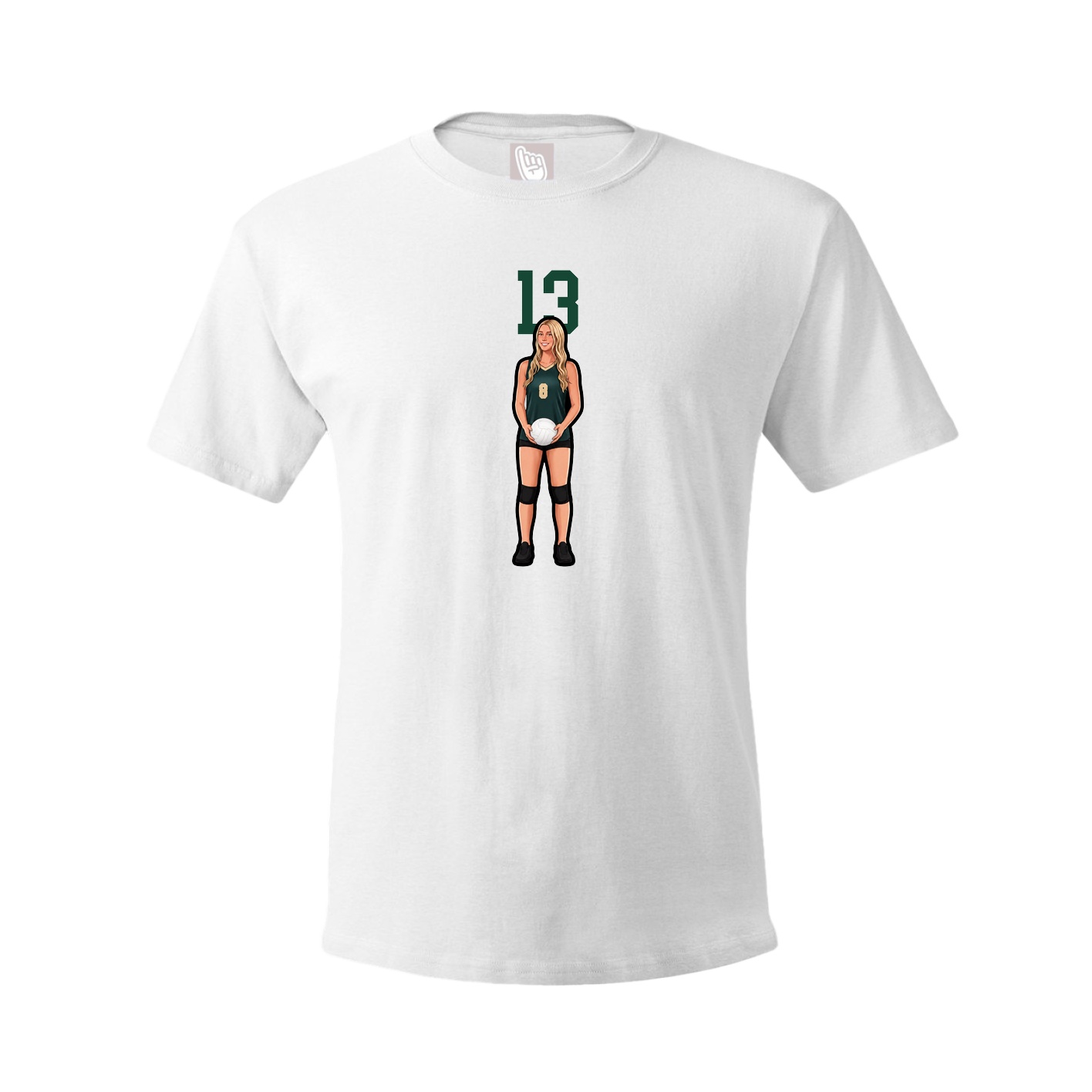 Tee — Number Top in White