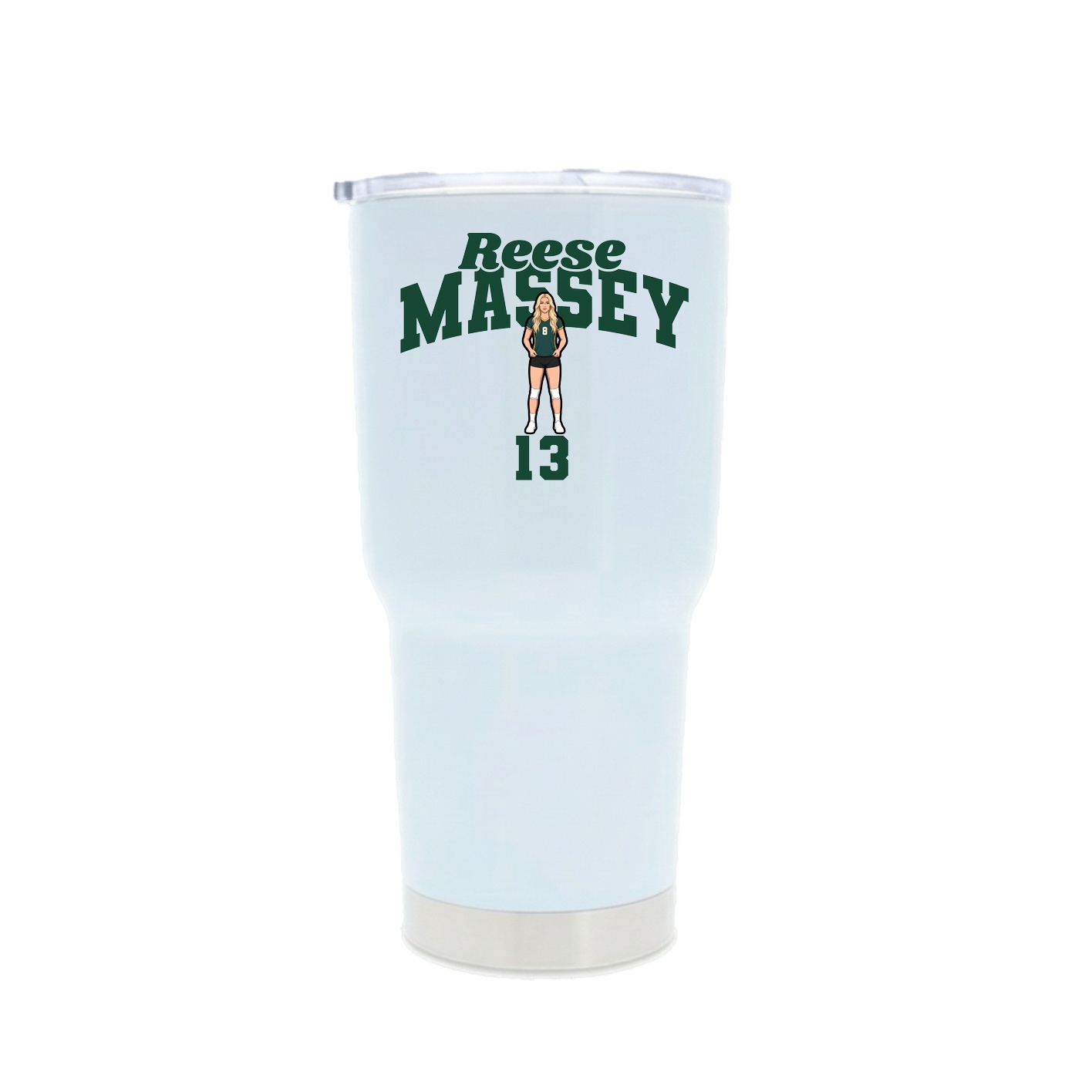 30oz Stainless Steel Tumbler — Signature Arch in White