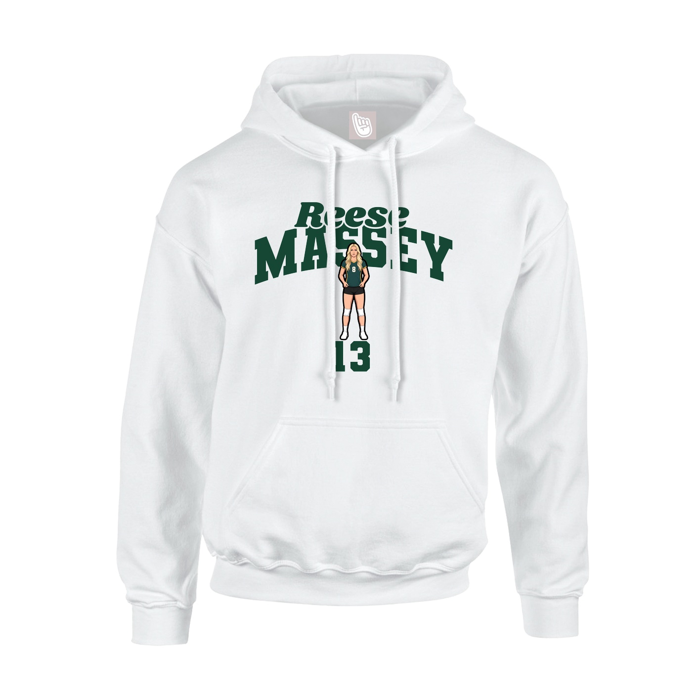 Youth Hoodie — Signature Arch in White
