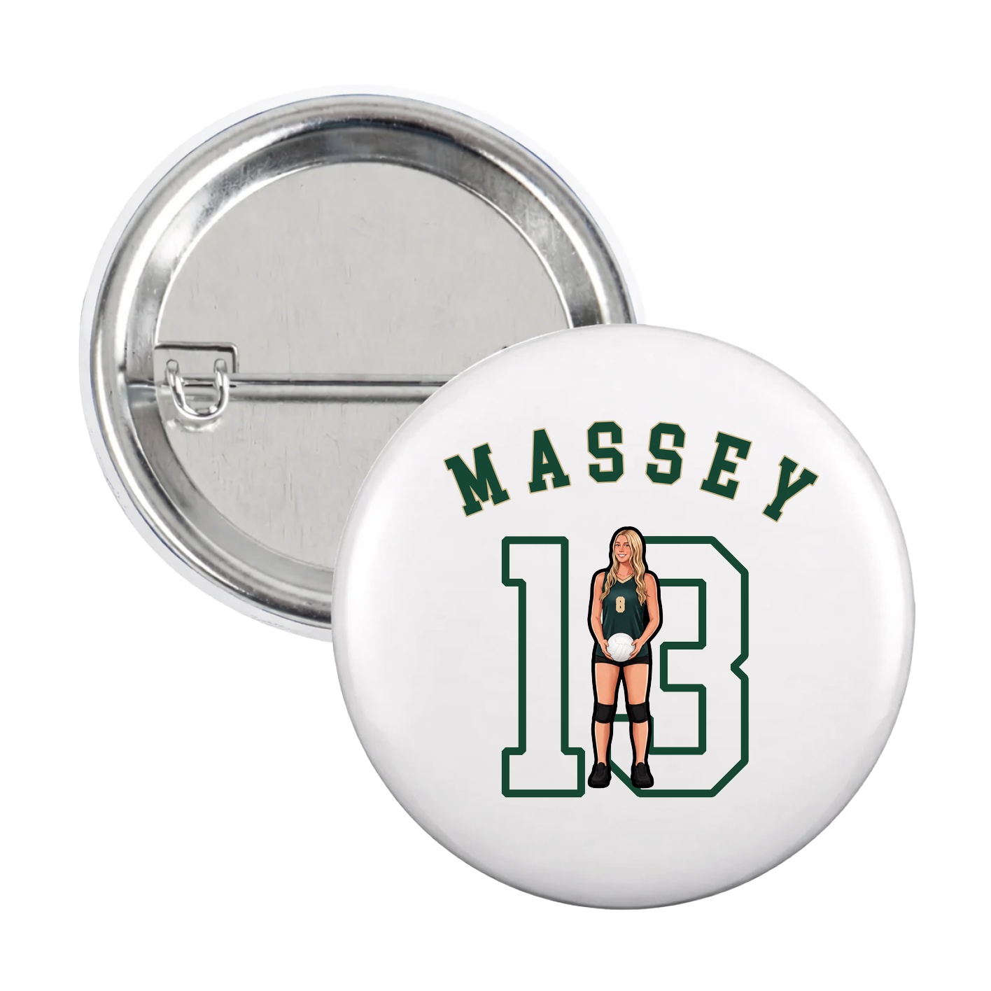 Game Day Button — Shirsey Arch in White