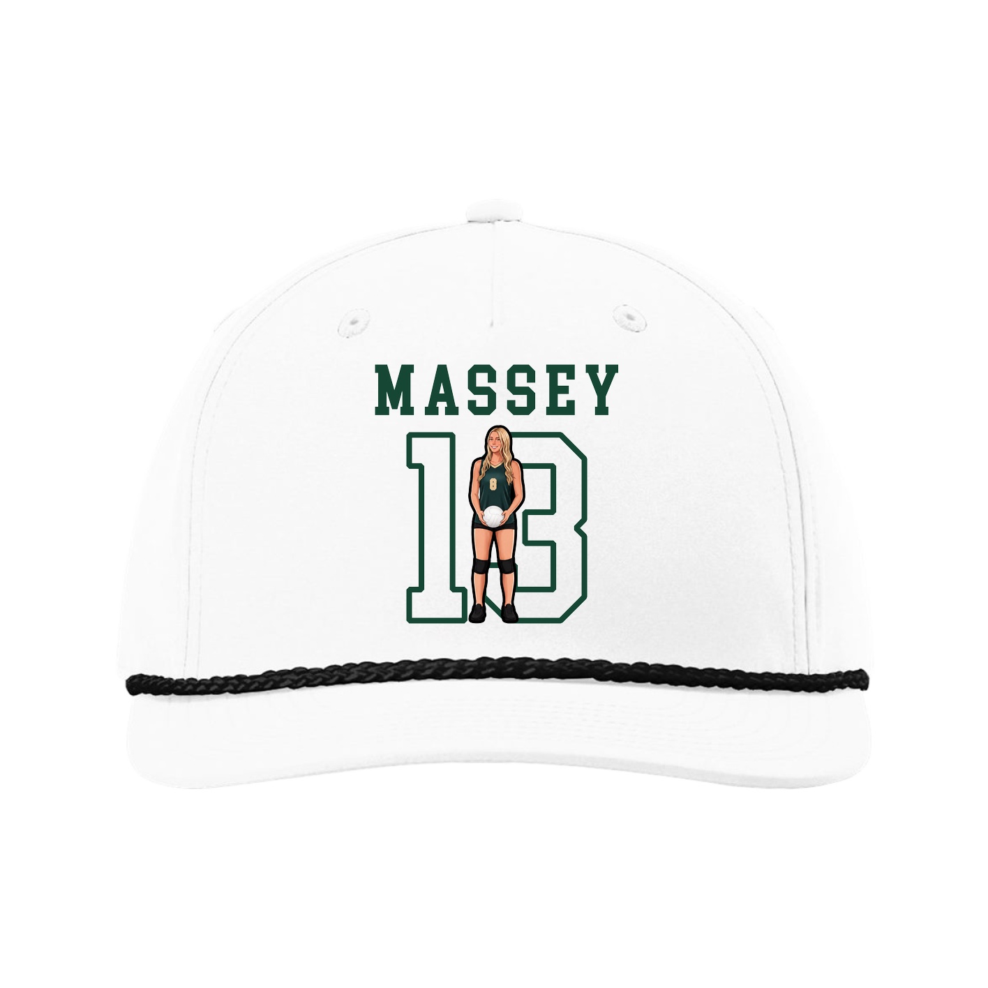 Five-Panel Classic Rope Cap — Shirsey in White