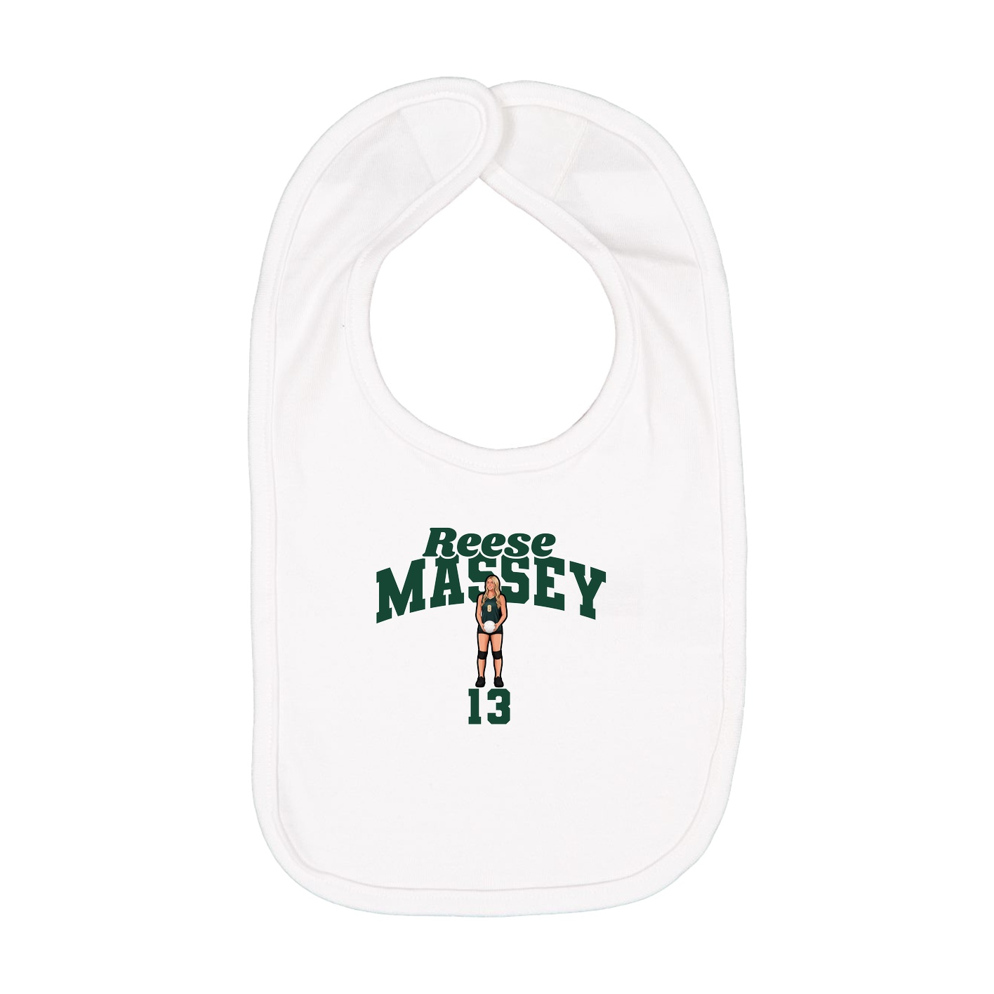 Infant Bib — Signature Arch in White