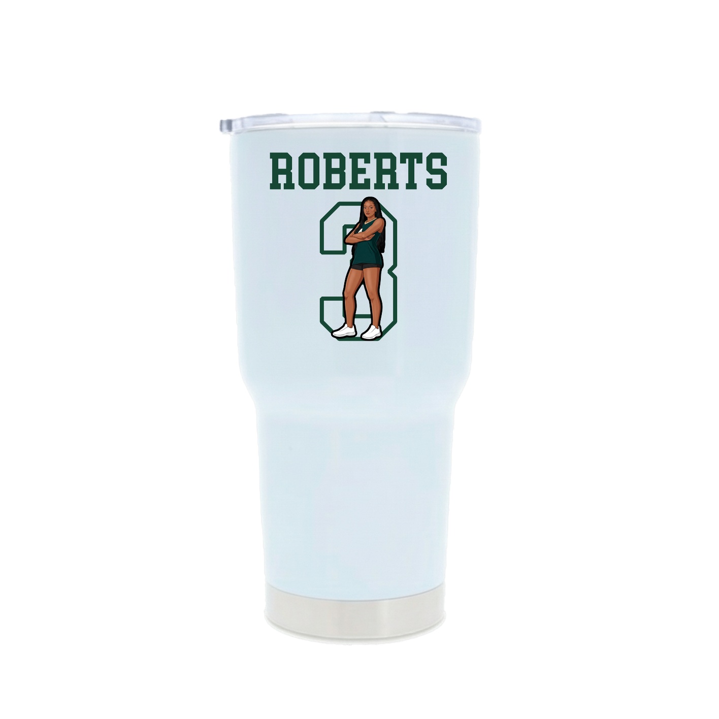 30oz Stainless Steel Tumbler — Shirsey in White