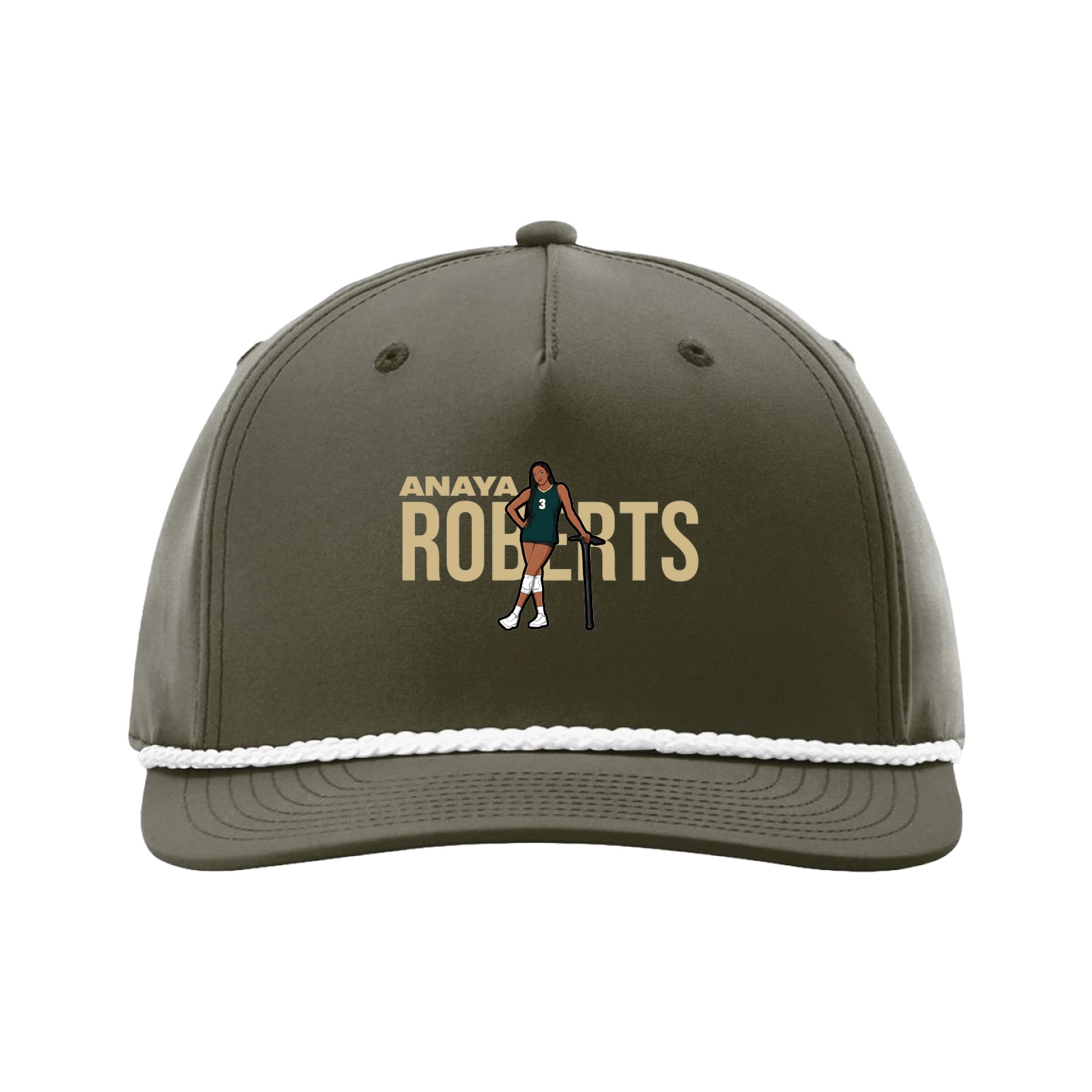 Five-Panel Classic Rope Cap — Player Name in Green
