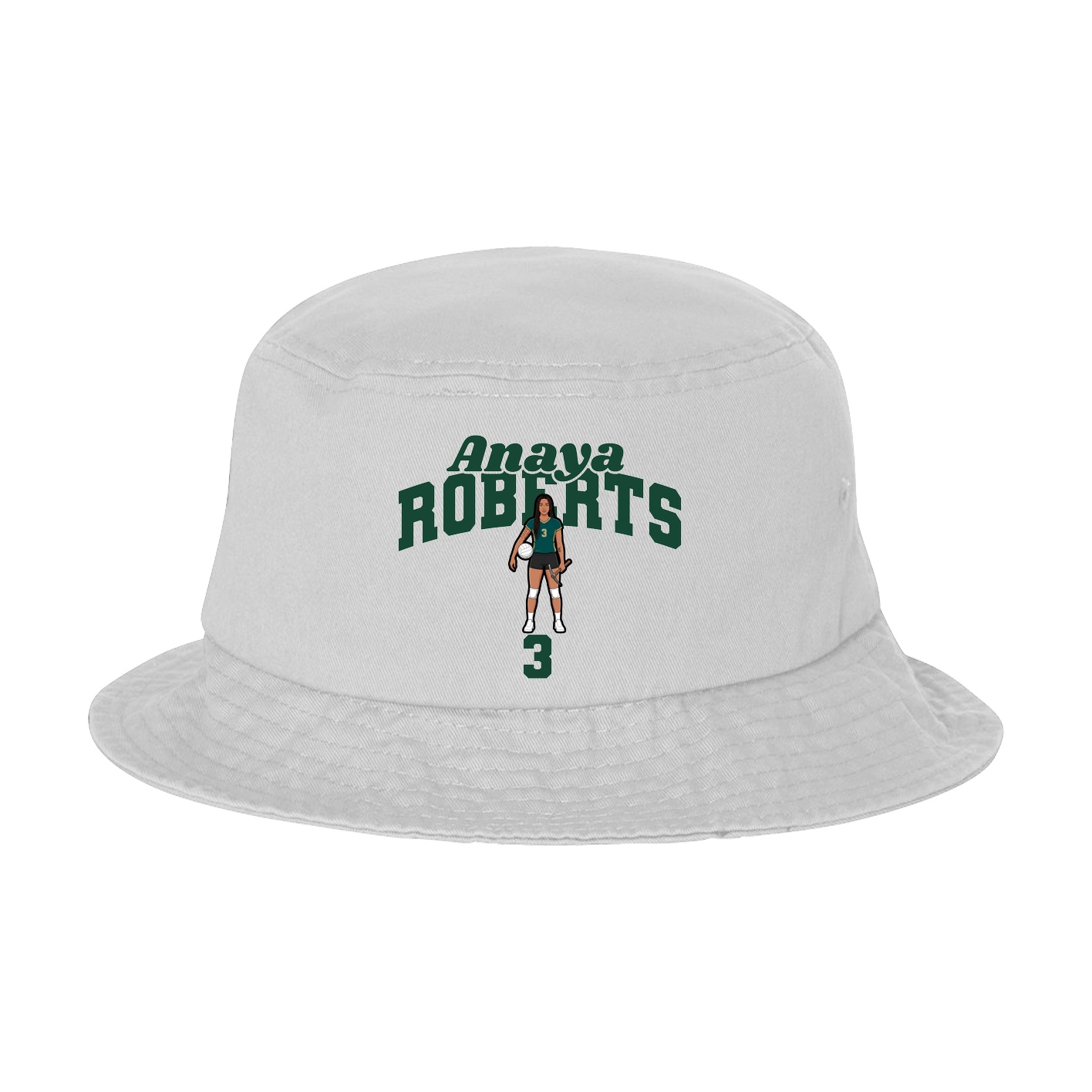 Bucket Cap — Signature Arch in White